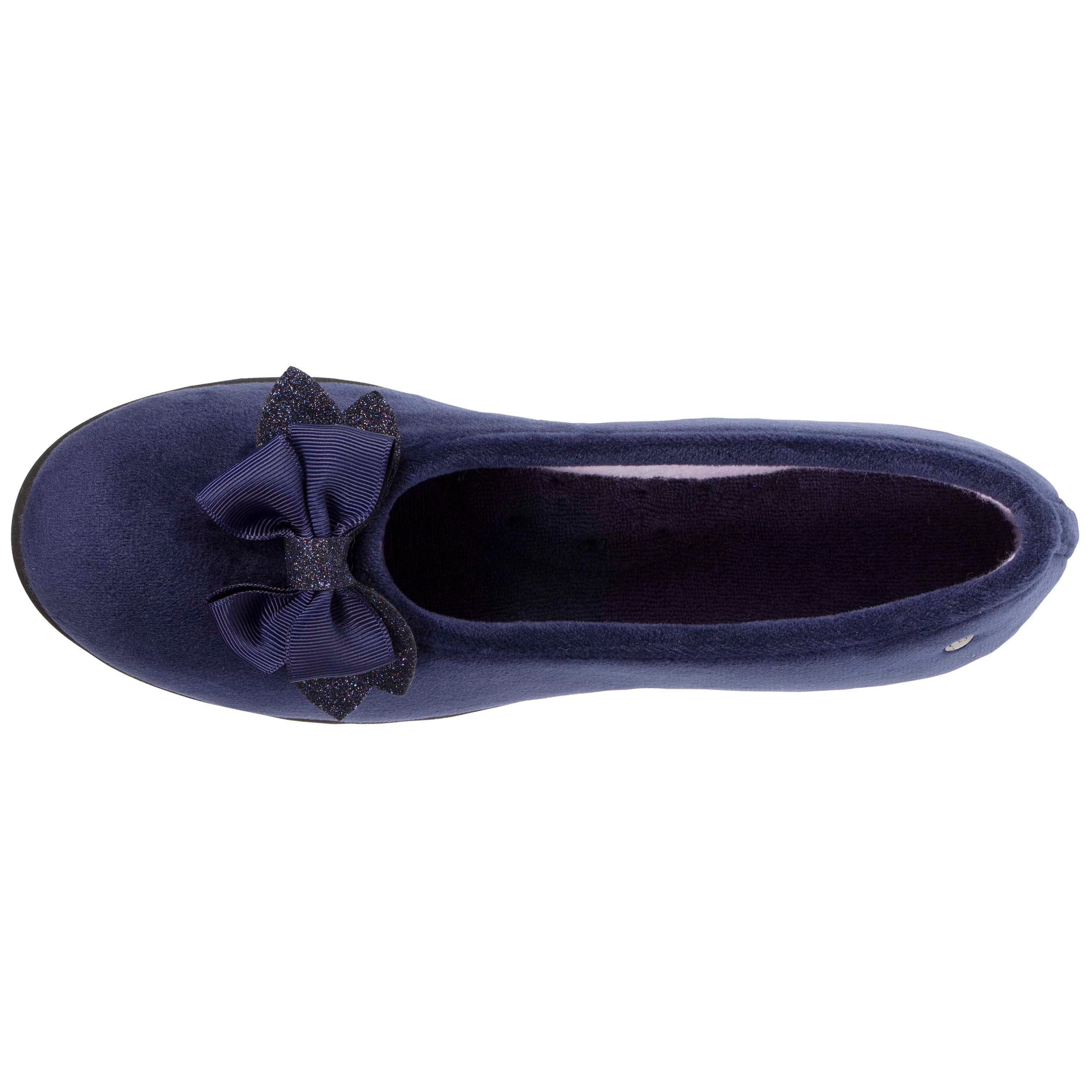 isotoner-chaussons-ballerines-femme-n-ud-marine-everywear image 2