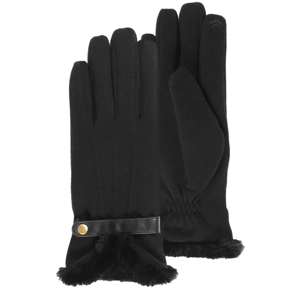 isotoner-gants-femme-noir-tactiles-microfibre-smartouch image 1