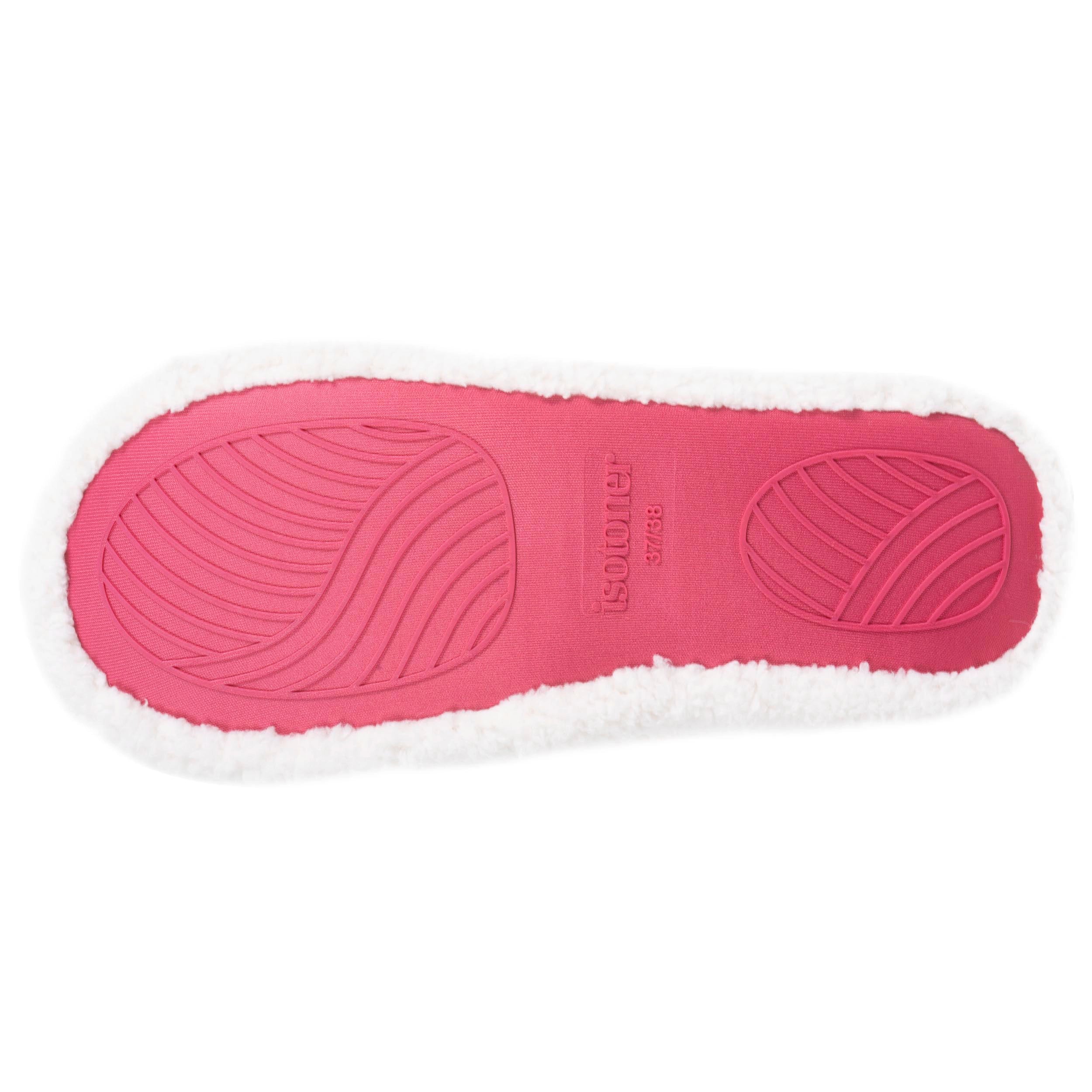 isotoner-chaussons-mules-femme-sherpa-lama-ivoire image 4
