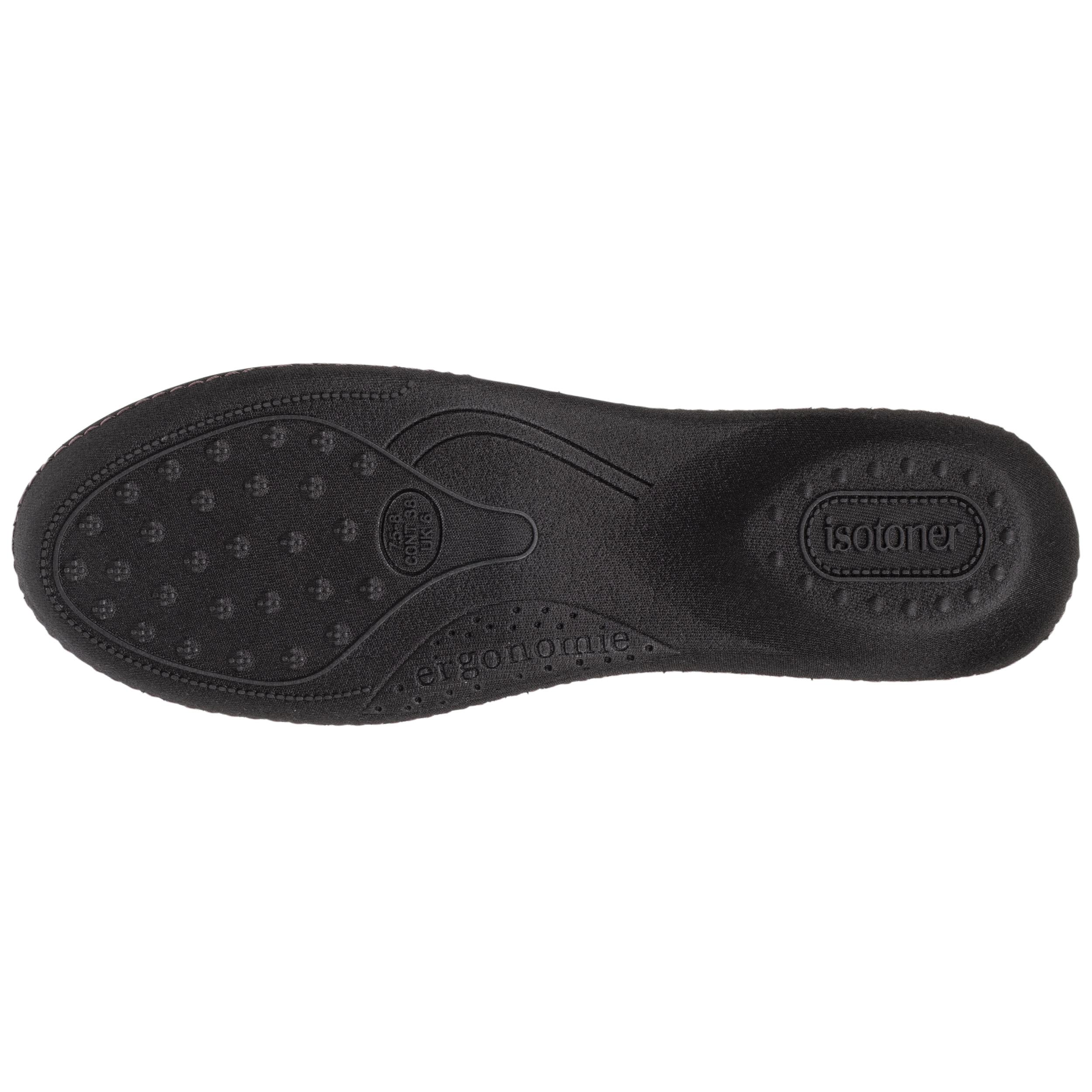 isotoner-chaussons-ballerines-talon-femme-noir-pois image 4