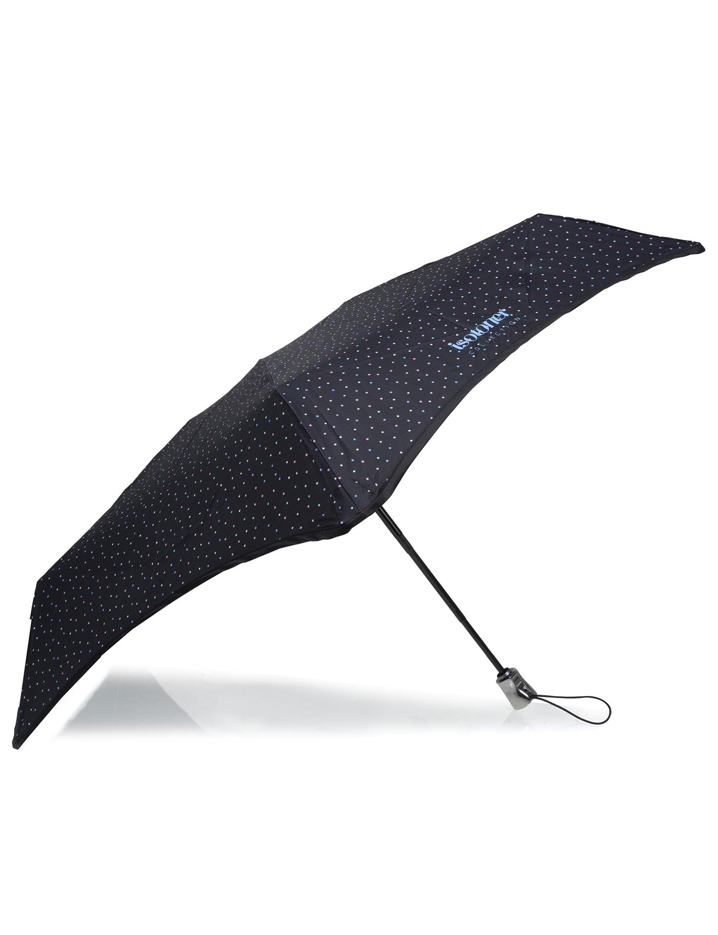 isotoner-parapluie-x-tra-solide-28-cm-mini-pois-noir image 7