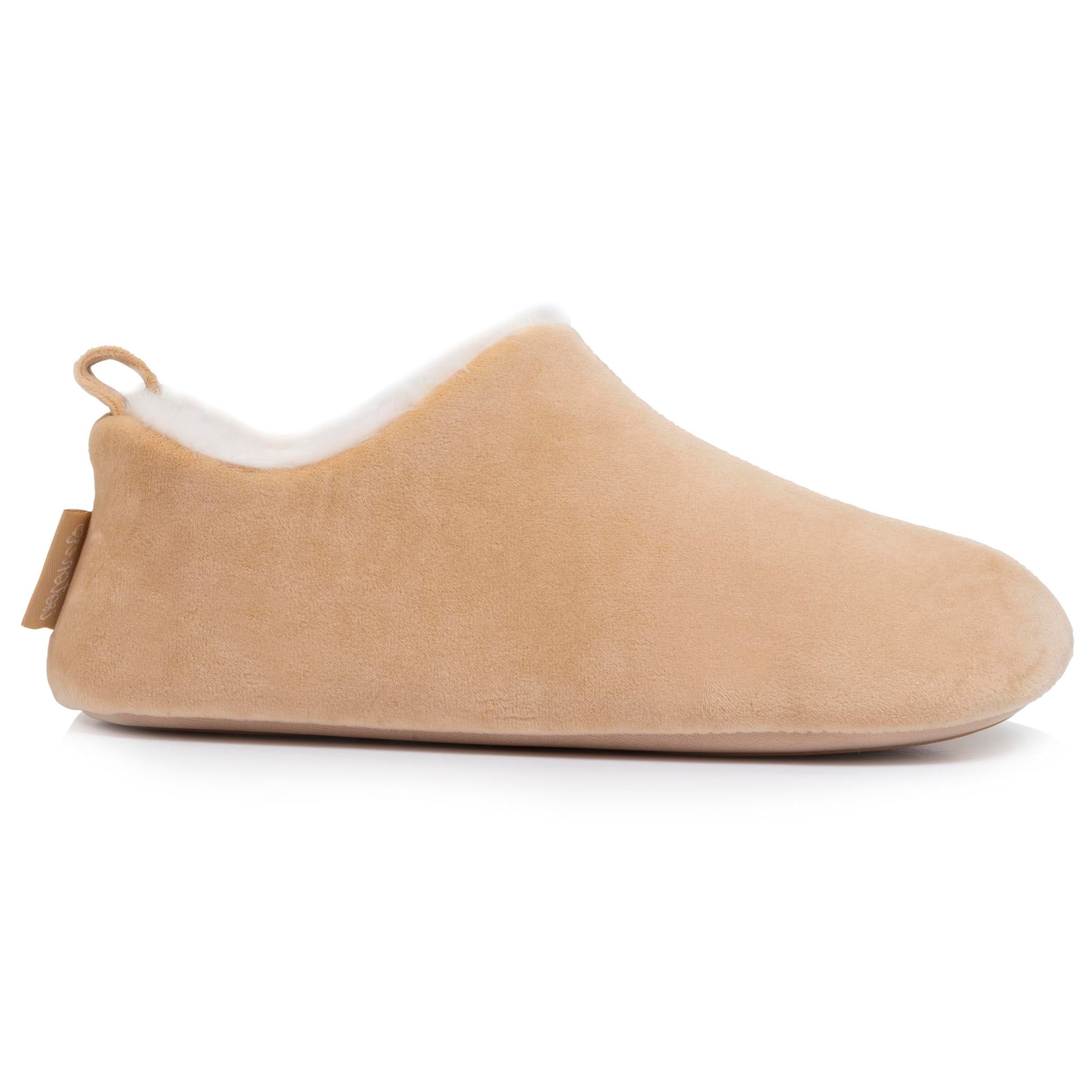 isotoner-chaussons-bottillons-femme-microvelours-beige image 8