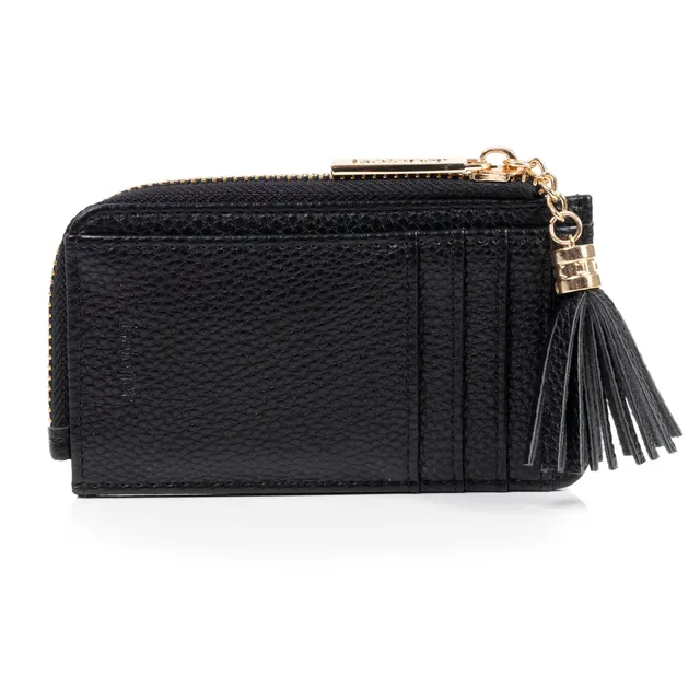 isotoner-porte-cartes-femme-zipp-noir-anti-rfid image 1