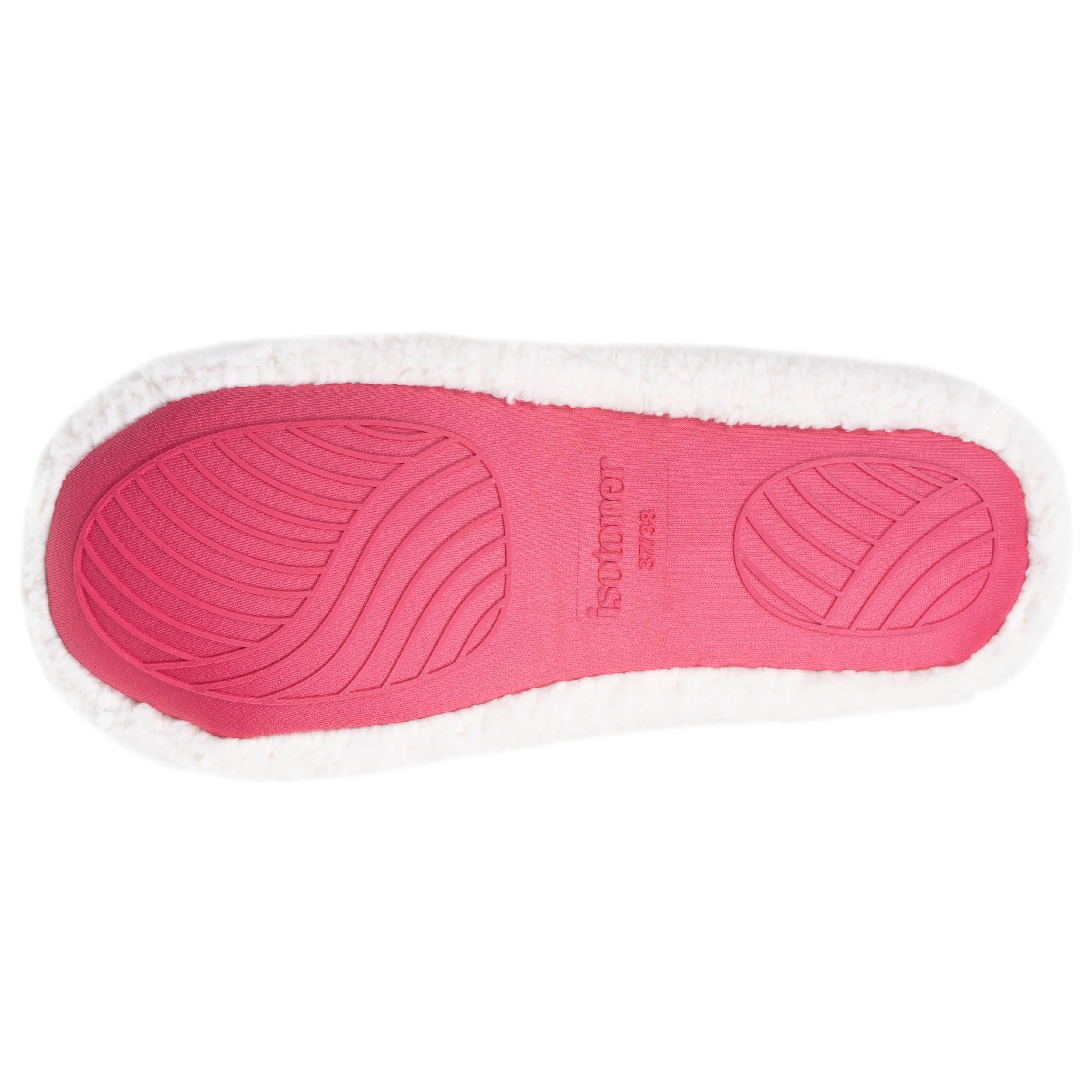 isotoner-chaussons-slippers-femme-sherpa-lama-ivoire-semelle-antid-rapante image 4
