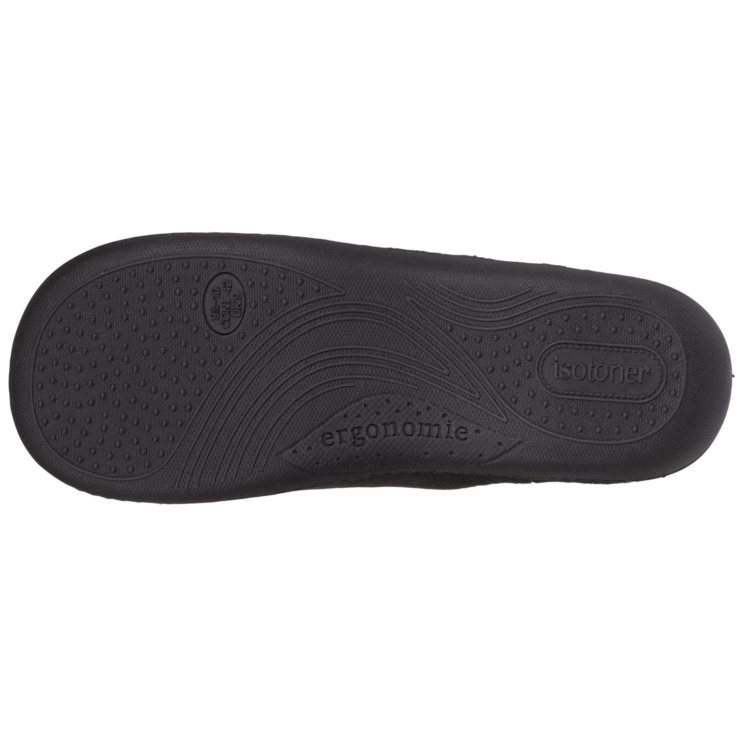 isotoner-chaussons-mules-xtra-confort-homme-noir-m-moire-de-forme image 4