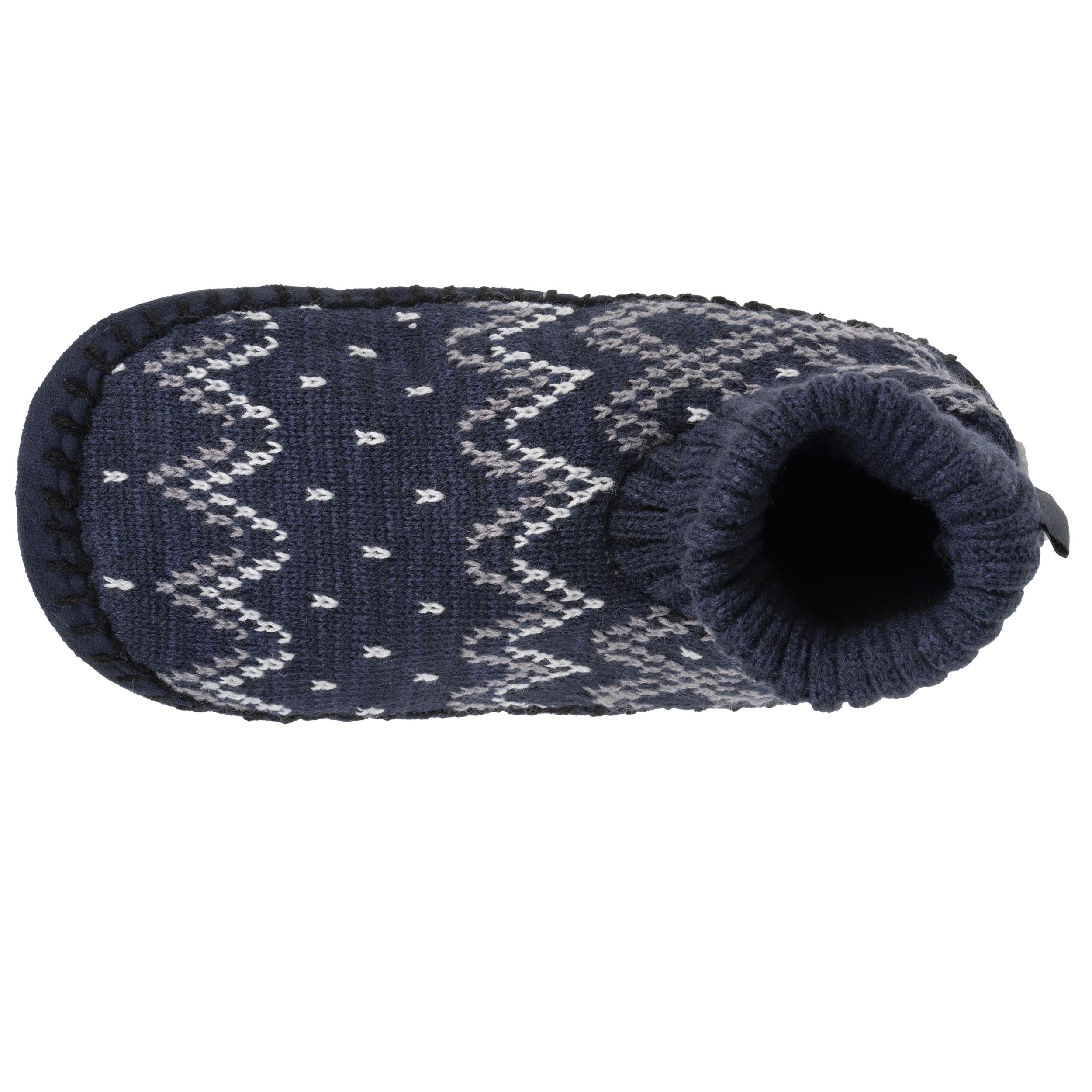 isotoner-chaussons-scandinaves-homme-jacquard-marine image 2