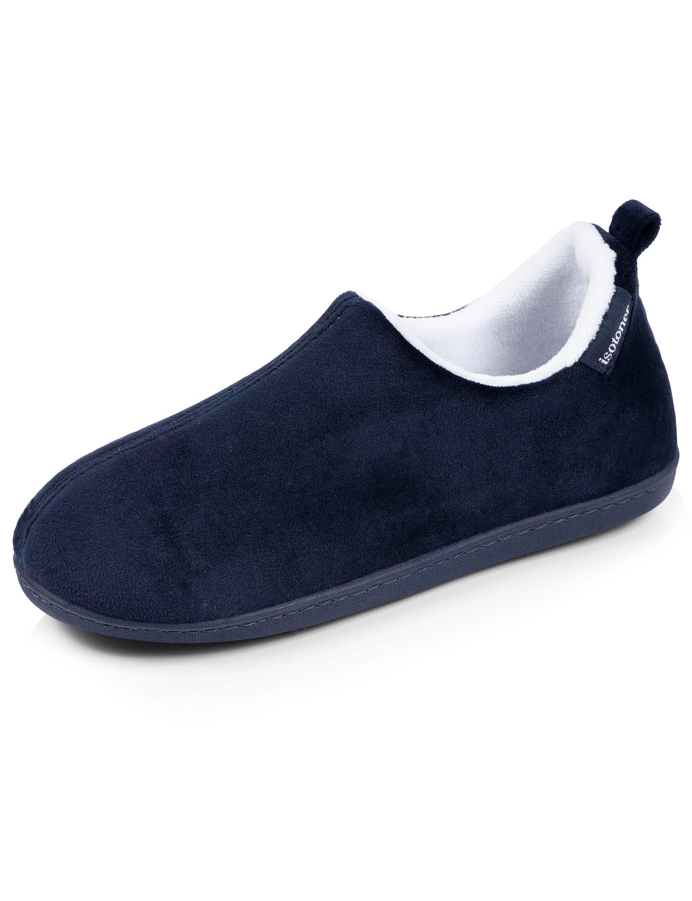 isotoner-chaussons-bottillons-bas-femme-marine-microvelours image 6