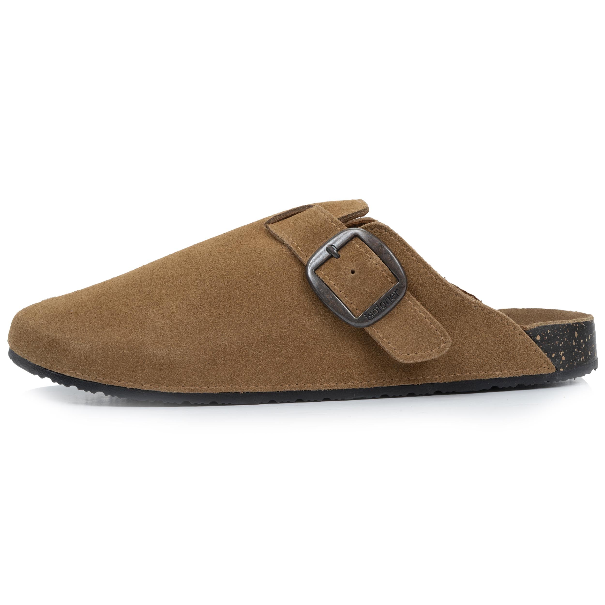 isotoner-mules-sabots-femme-cuir-camel image 3