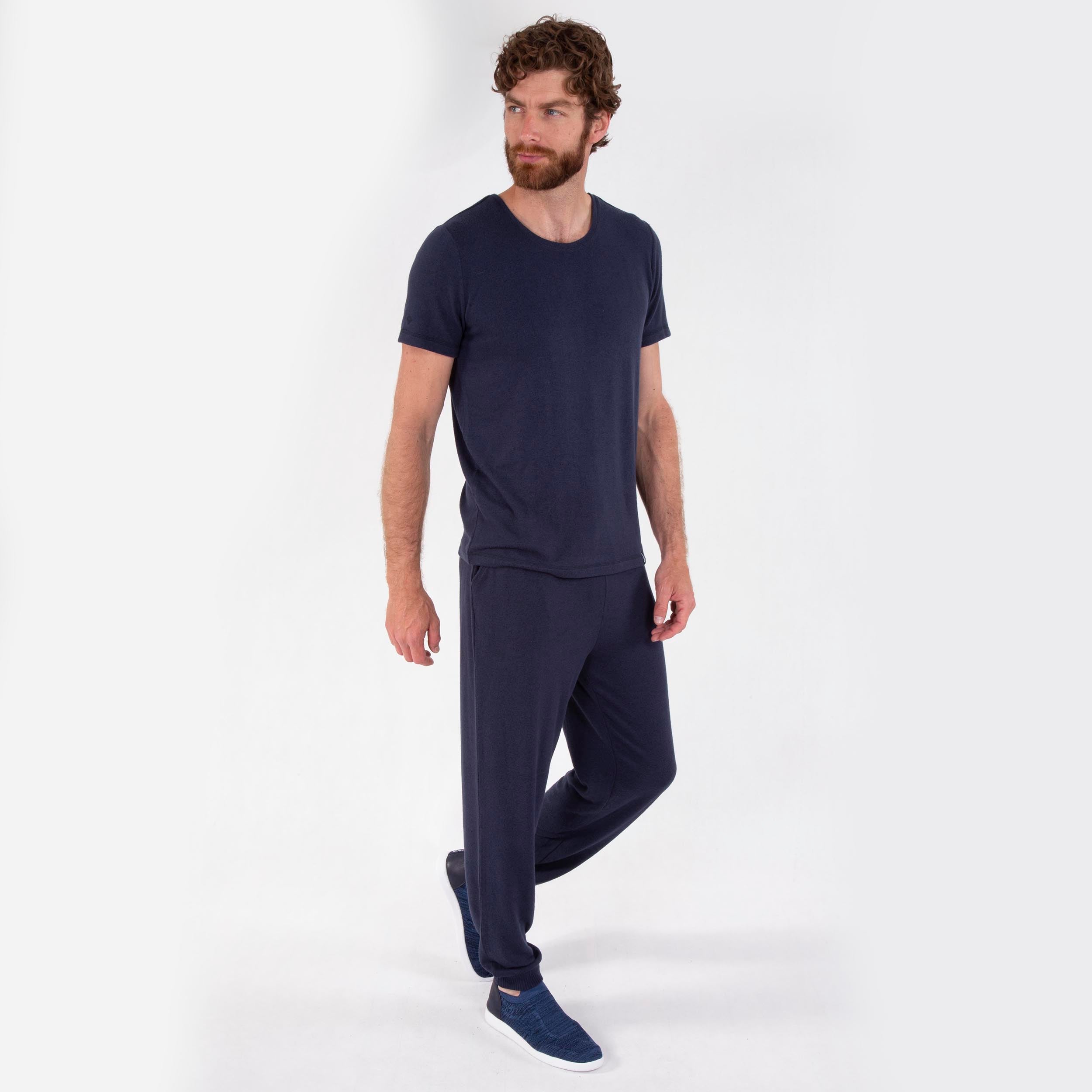 isotoner-pantalon-jogger-homme-marine-ecovero image 4