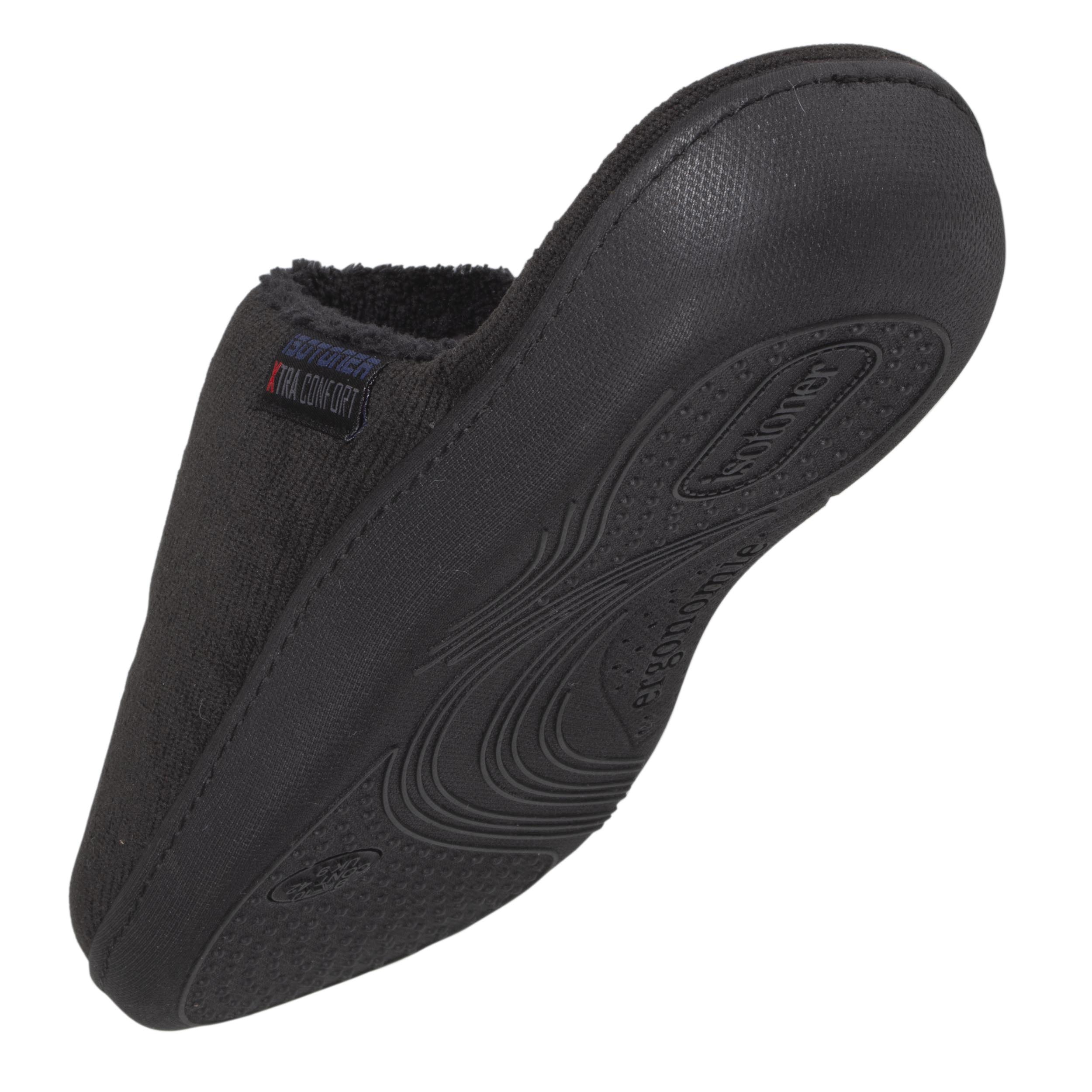 isotoner-chaussons-mules-xtra-confort-homme-noir-m-moire-de-forme image 5