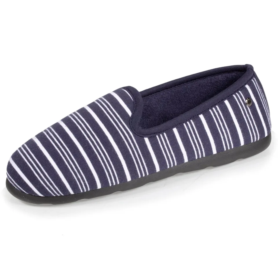 isotoner-chaussons-charentaises-femme-bleu-marine-marini-re image 1