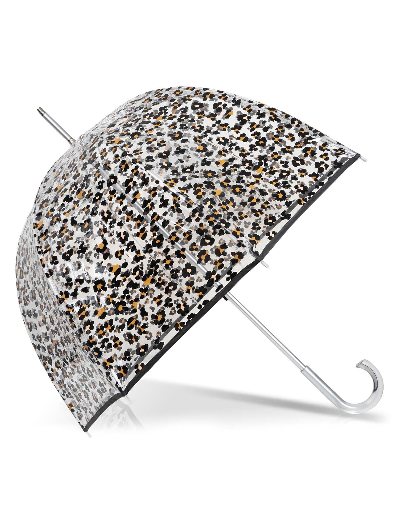 isotoner-parapluie-cloche-transparent-pvc-l-opard-noir image 6