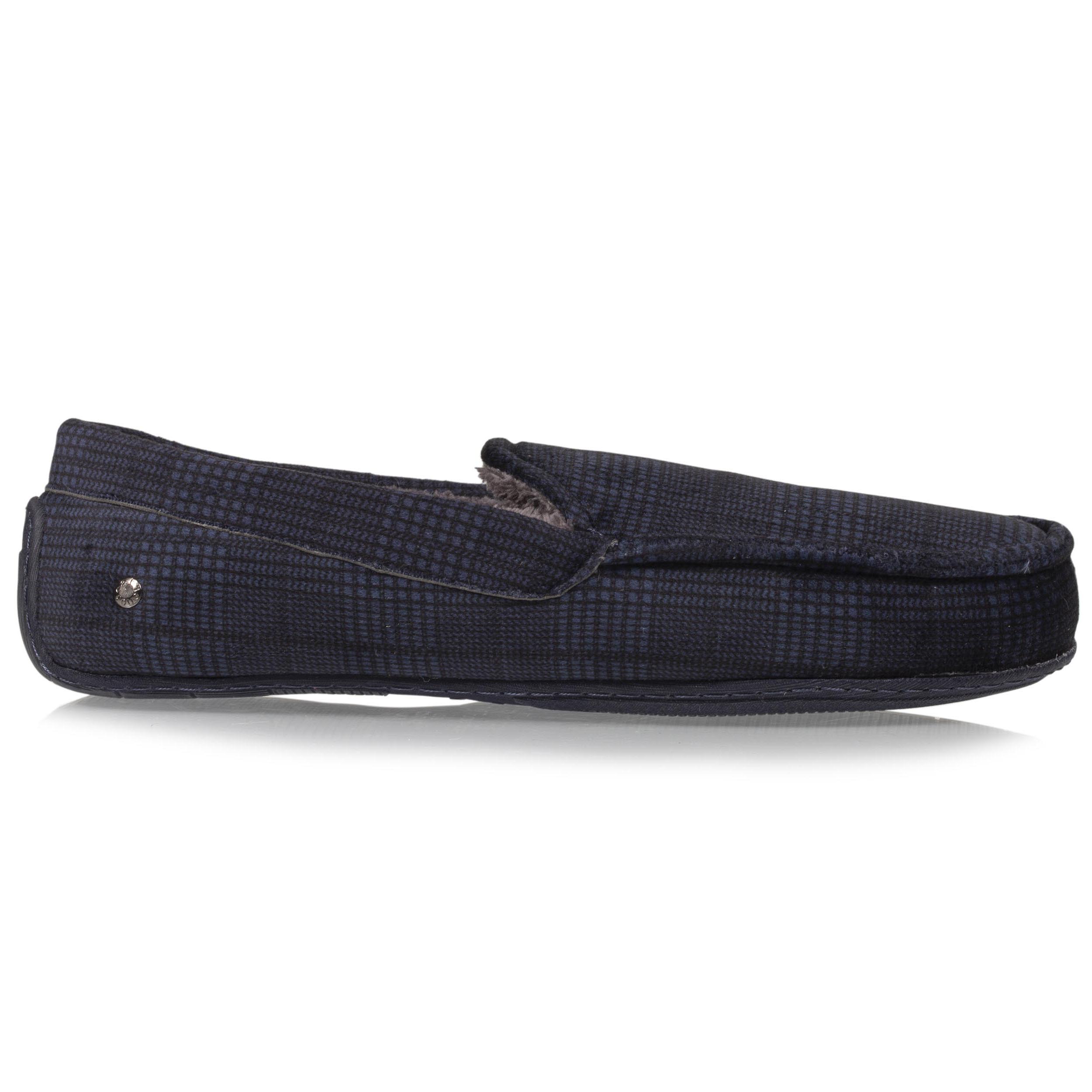isotoner-chaussons-mocassins-homme-carreaux-marine image 8