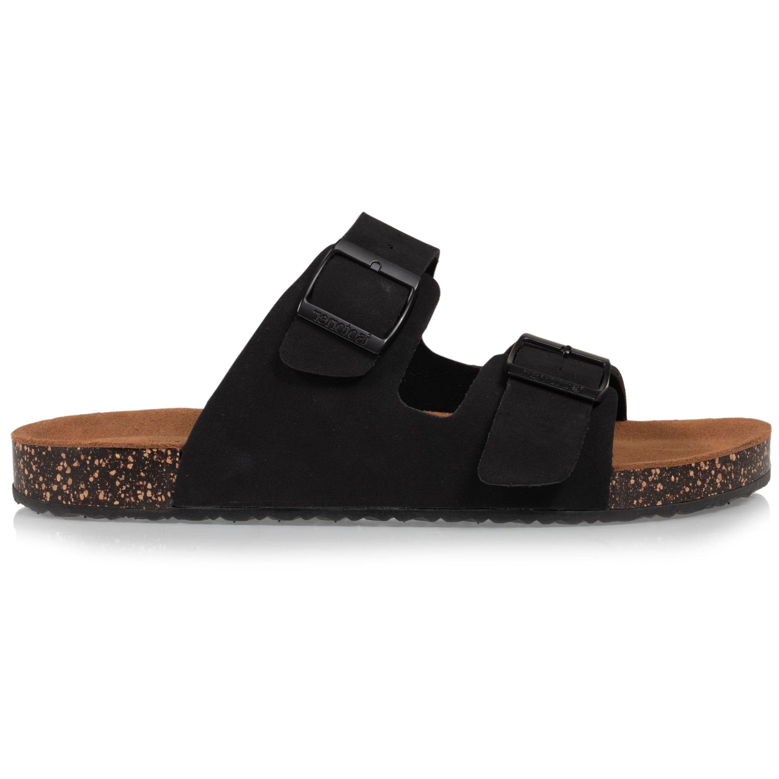 isotoner-mules-sandales-femme-double-bride-noir image 8