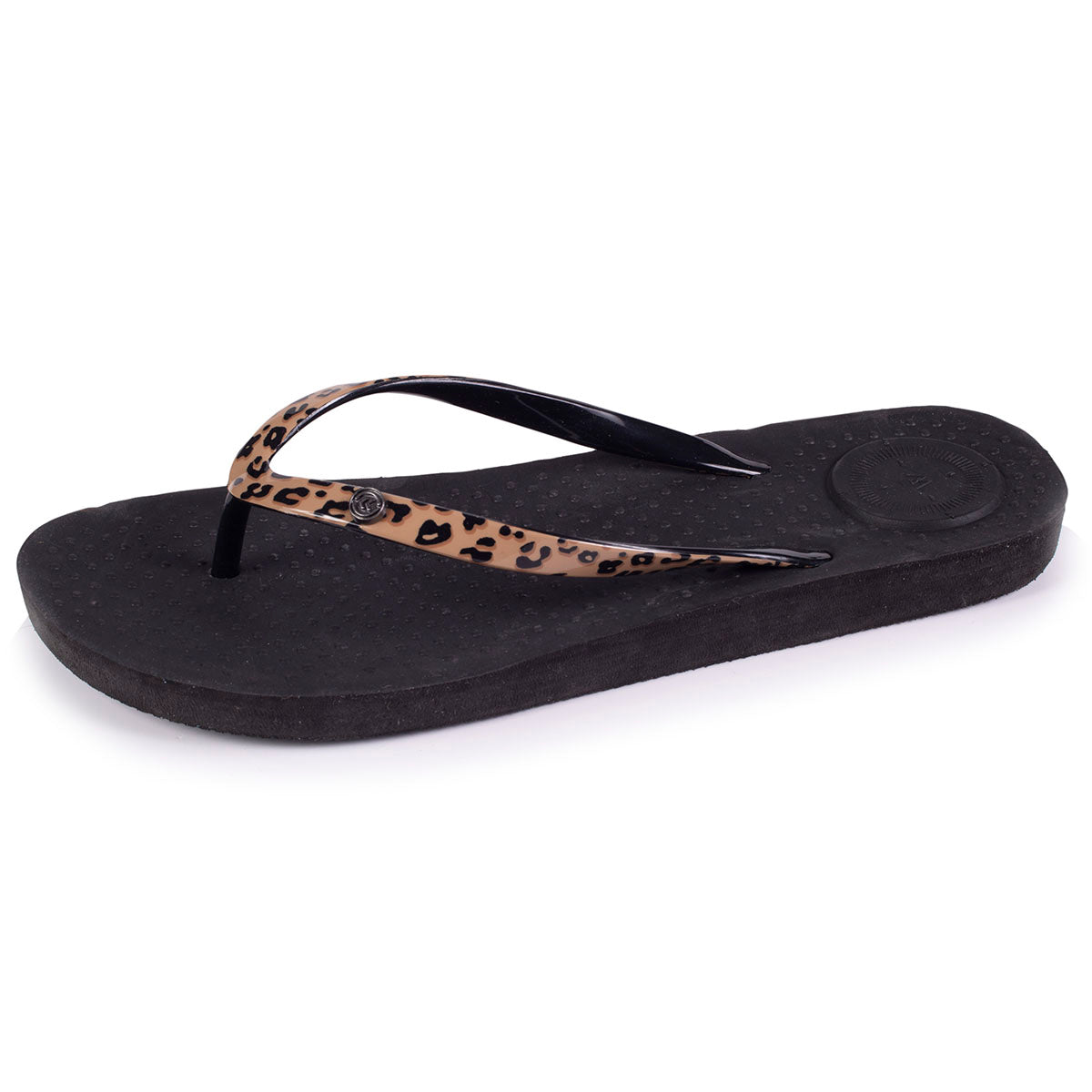 isotoner-tongs-femme-tige-imprim-l-opard-noir-everywear image 6