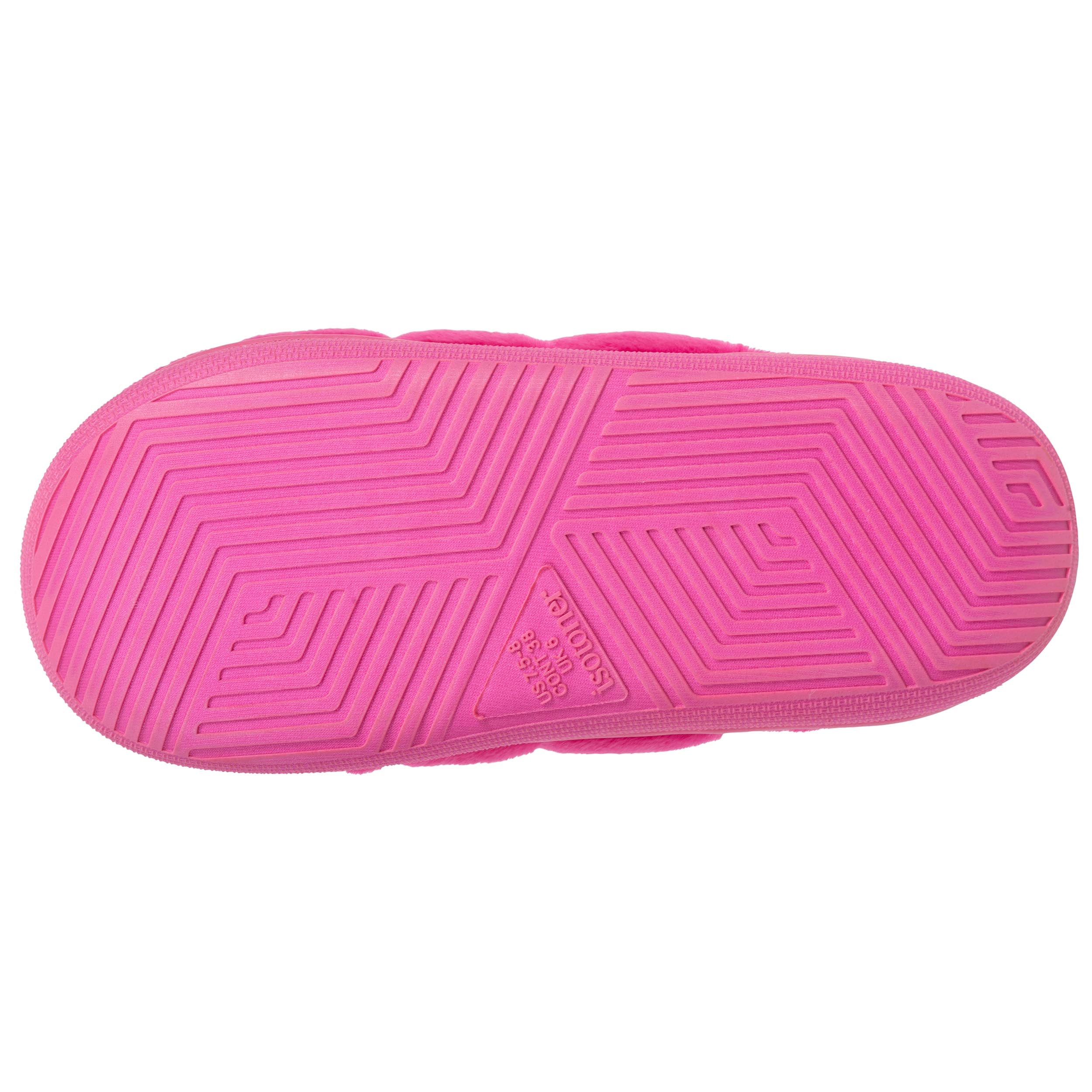 isotoner-chaussons-mules-femme-bloup-fuchsia image 4