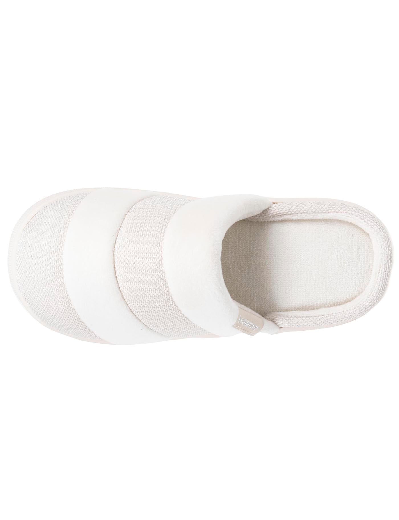 isotoner-chaussons-mules-femme-bloup-ivoire-bi-mati-re image 7
