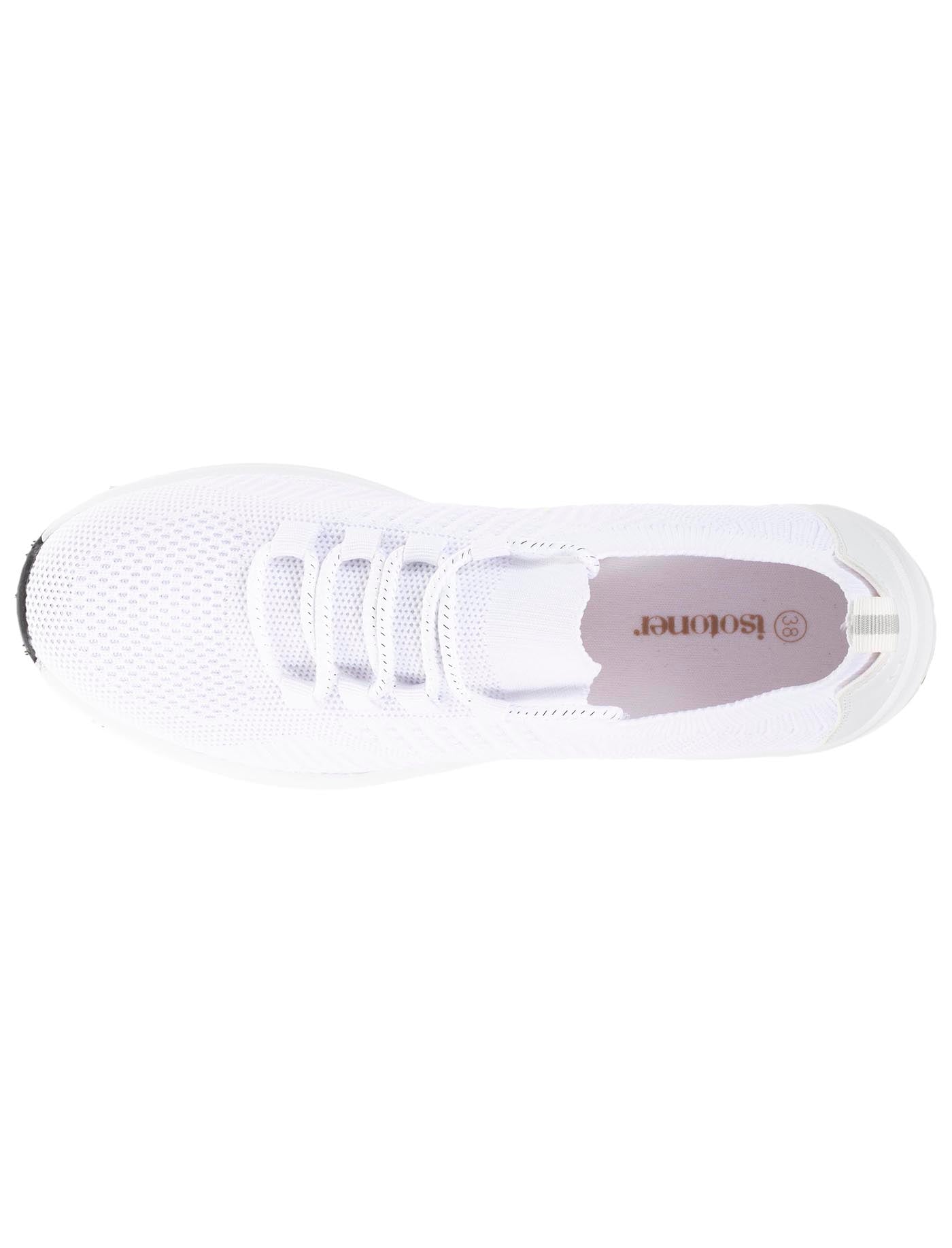 isotoner-baskets-confort-femme-slip-on-lacets-blanc image 7