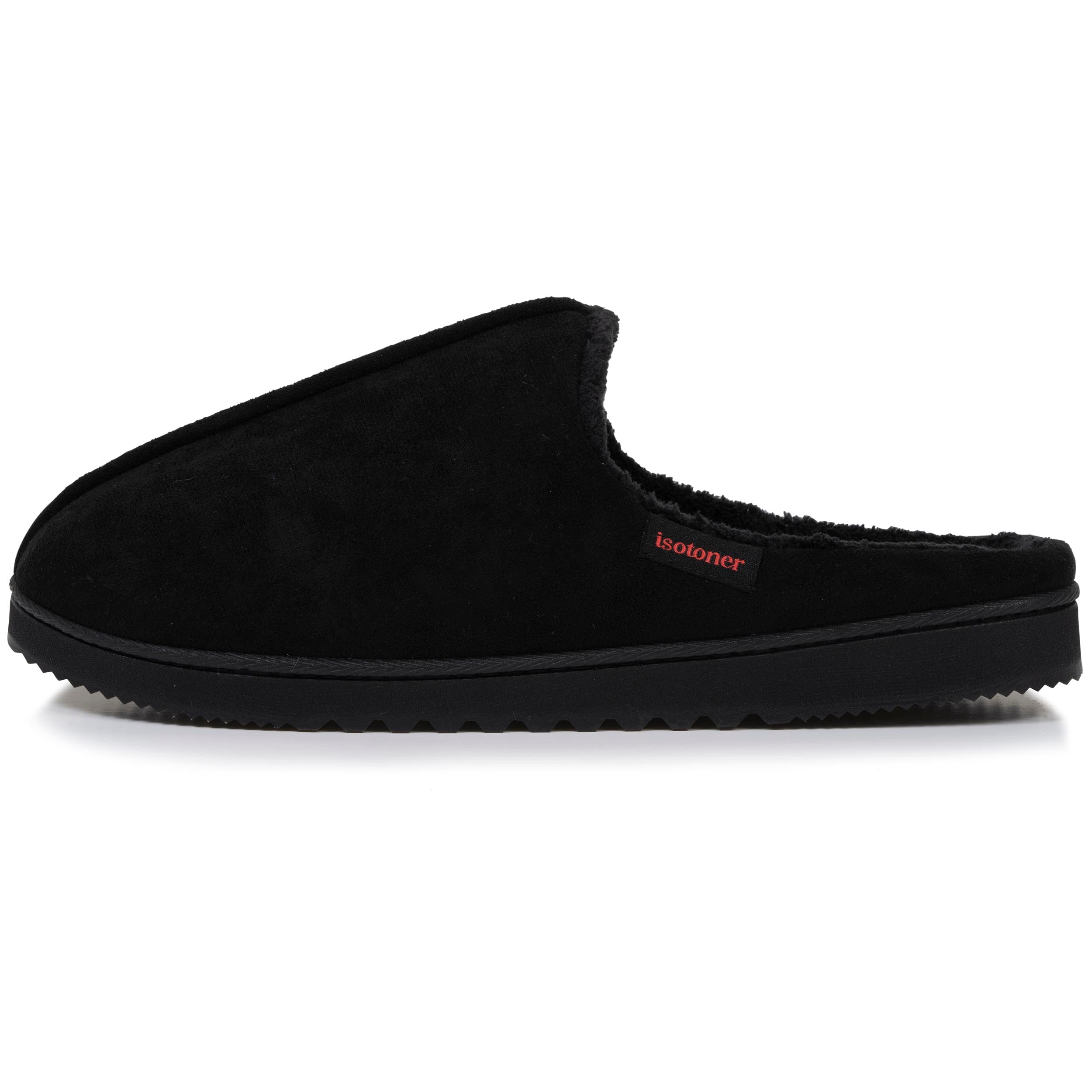 isotoner-chaussons-mules-homme-noir-surpiqu-s image 3