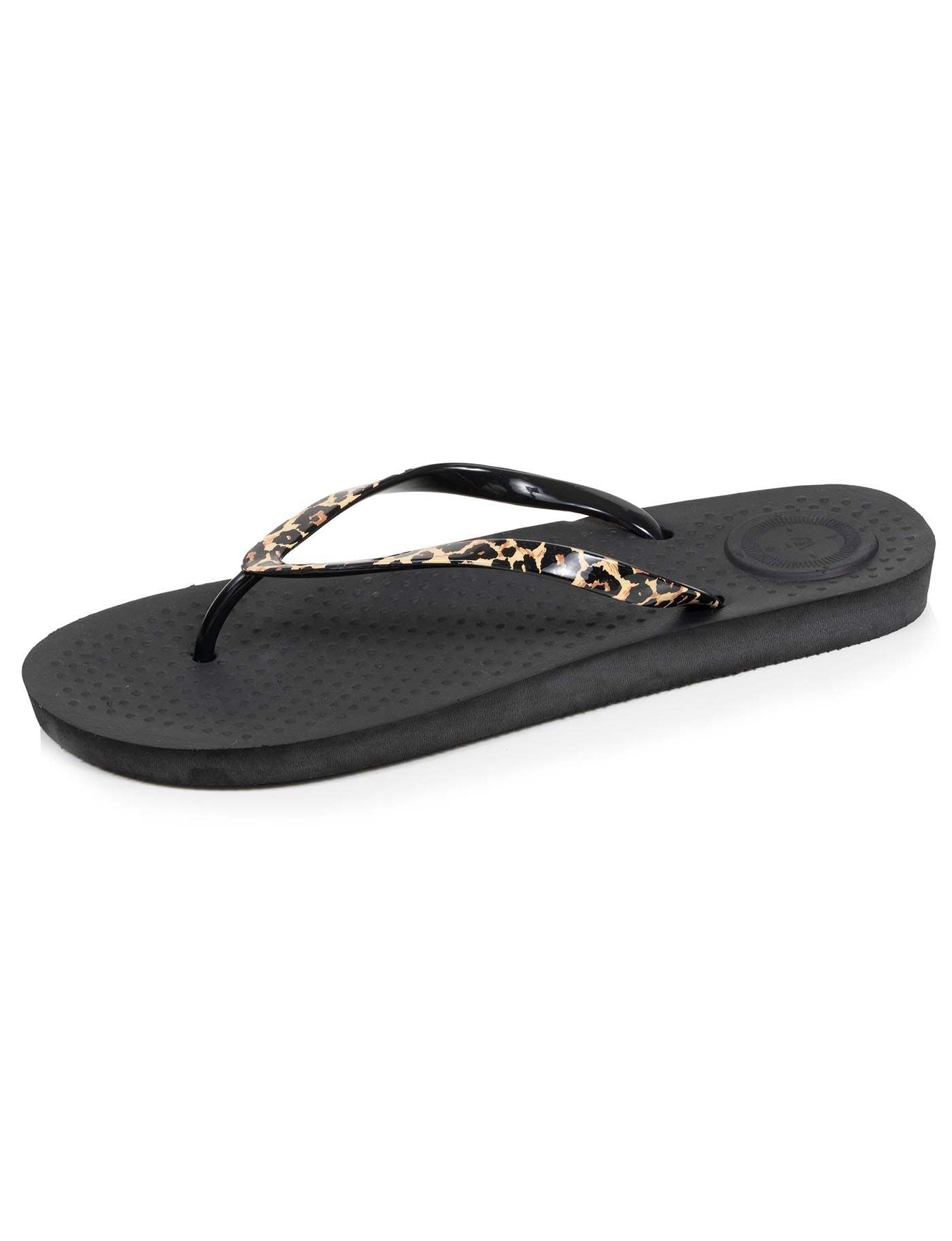 isotoner-tongs-femme-everywear-tige-l-opard-noir image 6