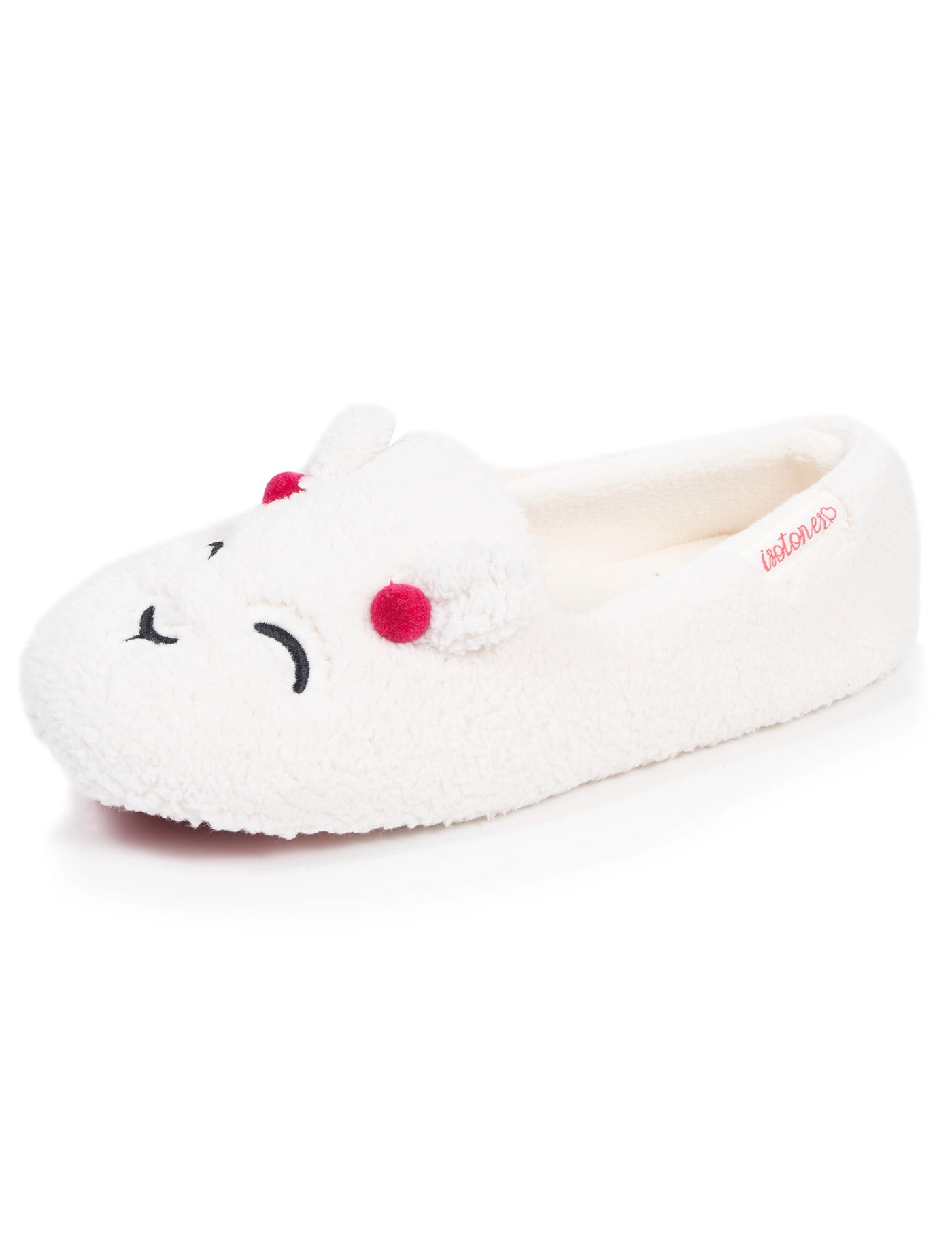 isotoner-chaussons-slippers-femme-sherpa-lama-ivoire-semelle-antid-rapante image 6
