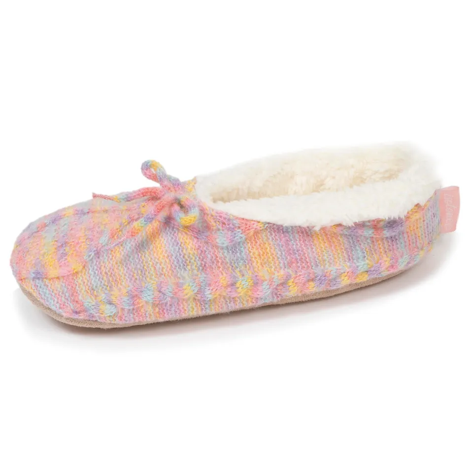 isotoner-chaussettes-chaussons-fourr-es-femme-multicolor-n-ud image 1