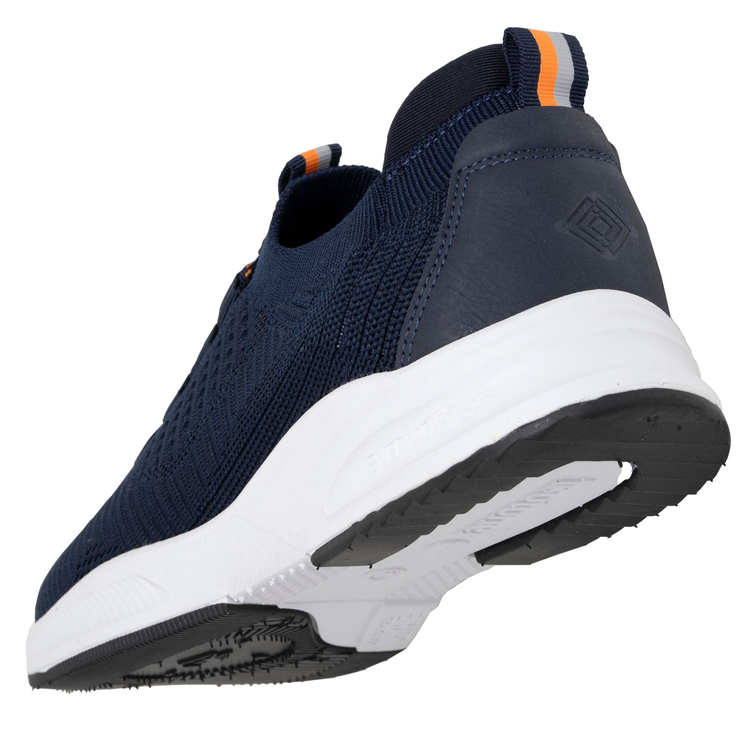 isotoner-basket-confort-homme-slip-on-marine-orange image 5