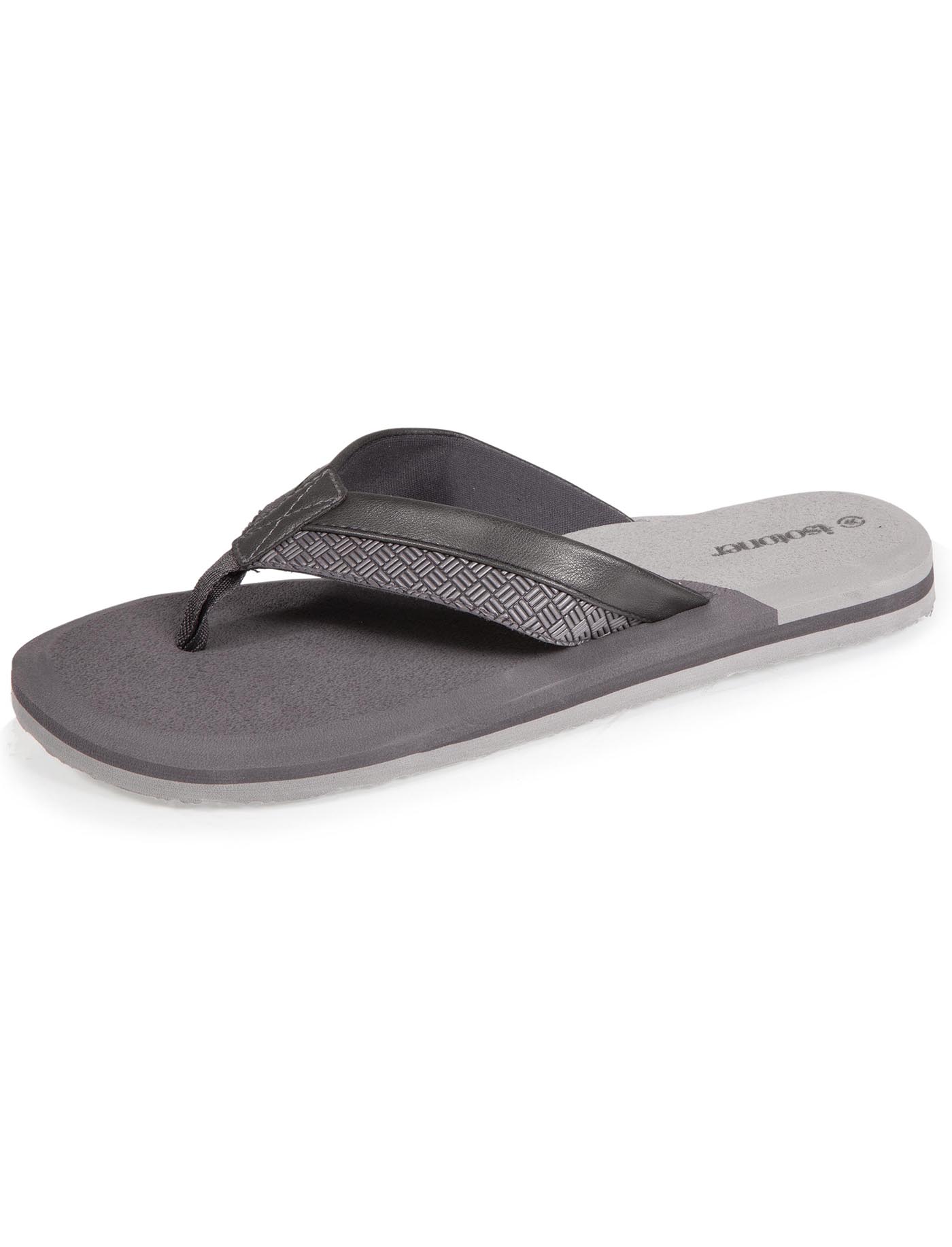 isotoner-tongs-homme-tress-es-bicolores-grises image 6