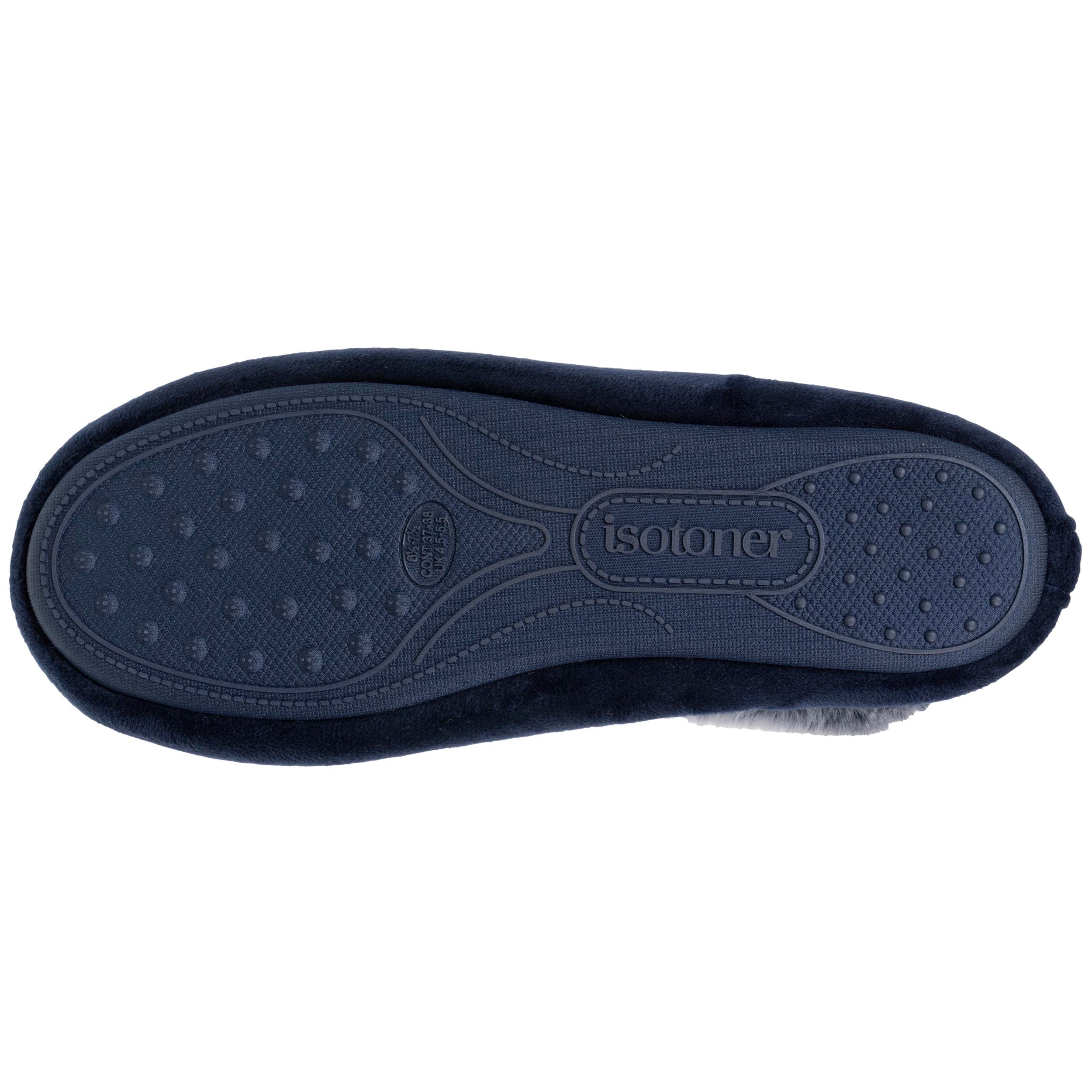 isotoner-chaussons-ballerines-femme-marine-m-moire-de-forme image 5