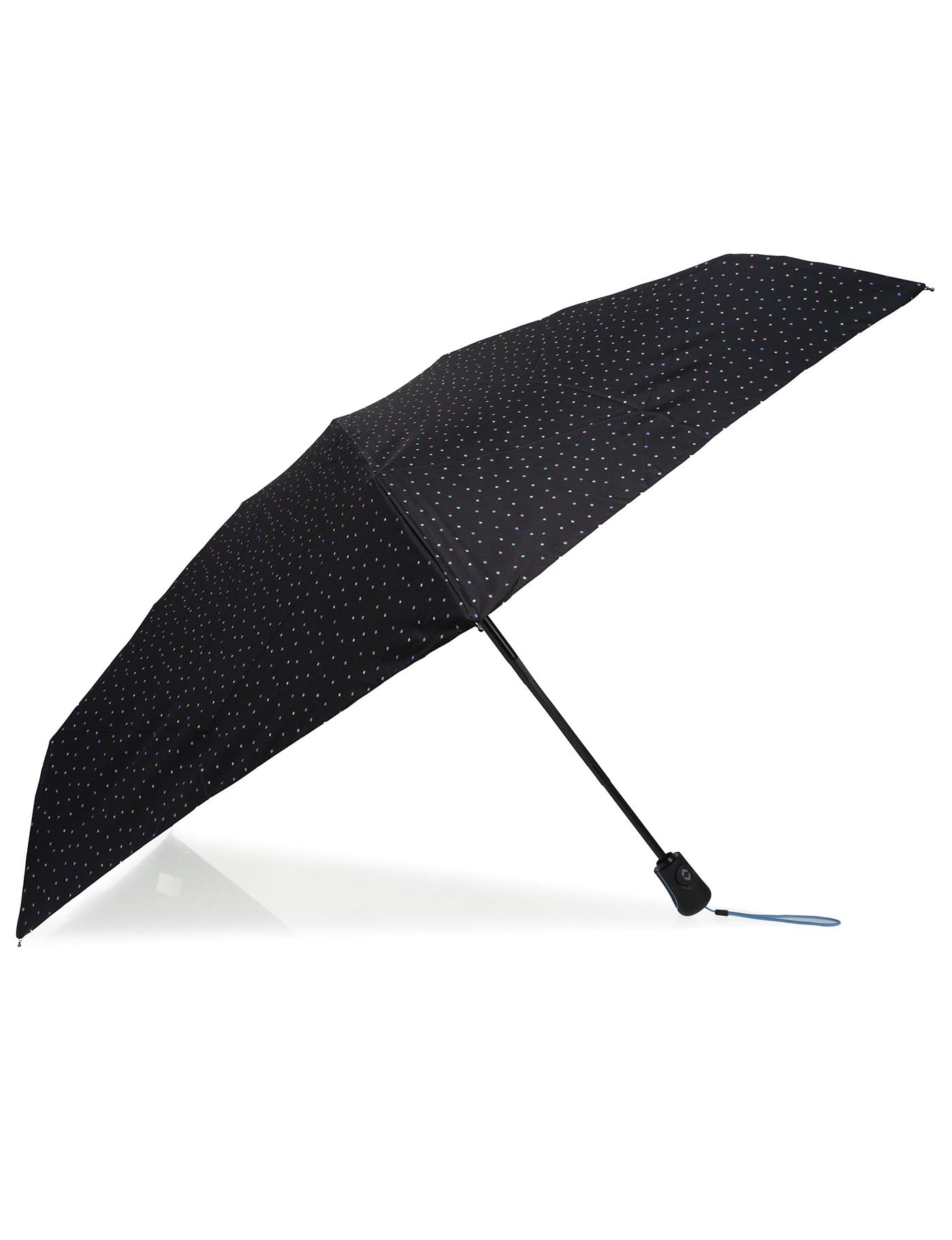 isotoner-parapluie-mini-auto-pois-noir image 7