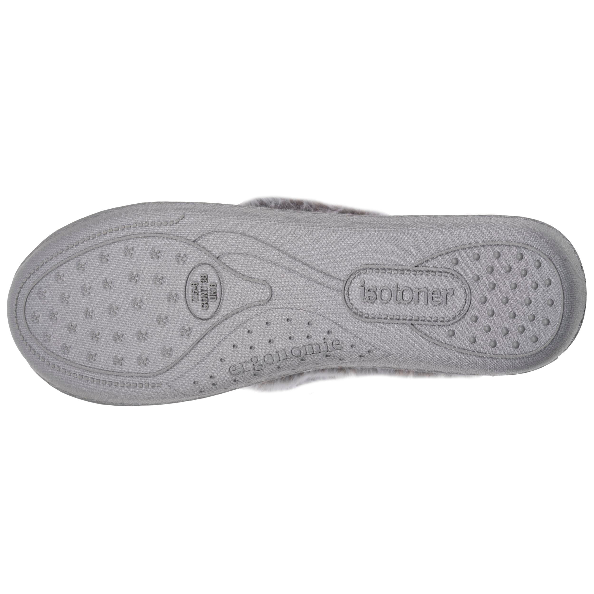 isotoner-chaussons-charentaises-femme-relief-gris image 5