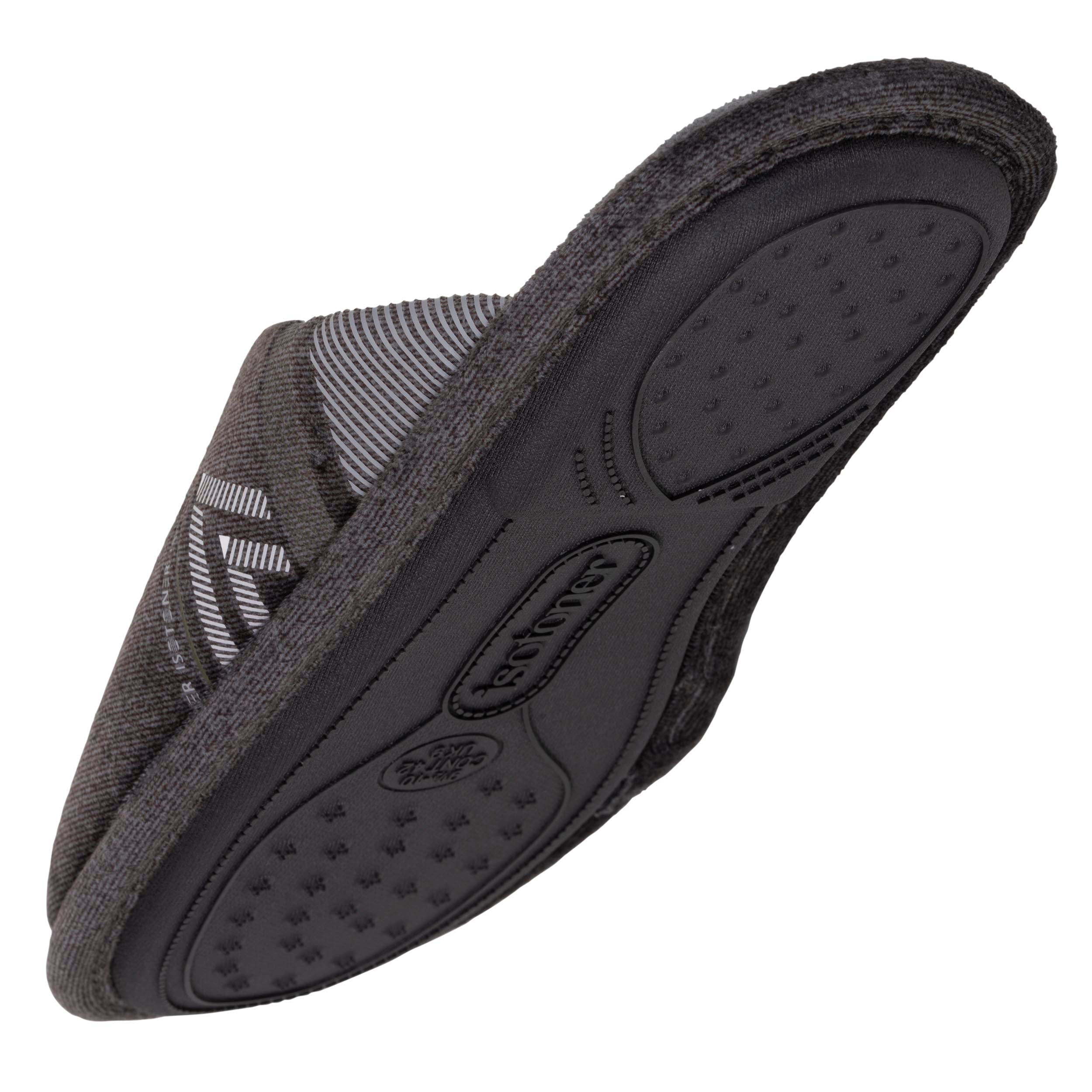 isotoner-chaussons-mules-plates-gris-chin-homme image 5