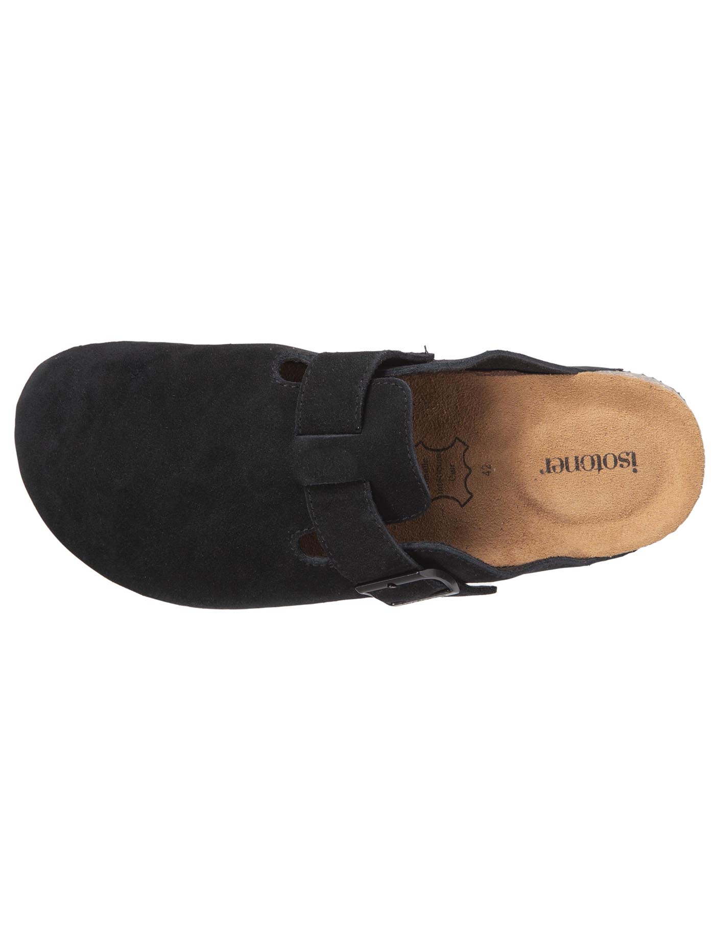 isotoner-mules-sabots-homme-cuir-noir-effet-li-ge image 7