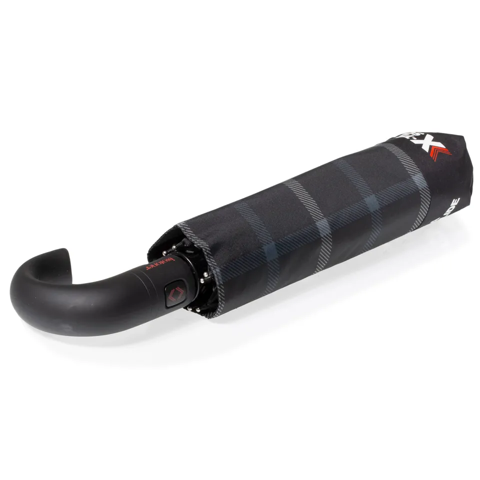 isotoner-parapluie-crook-x-tra-solide-carreaux-automatique image 1