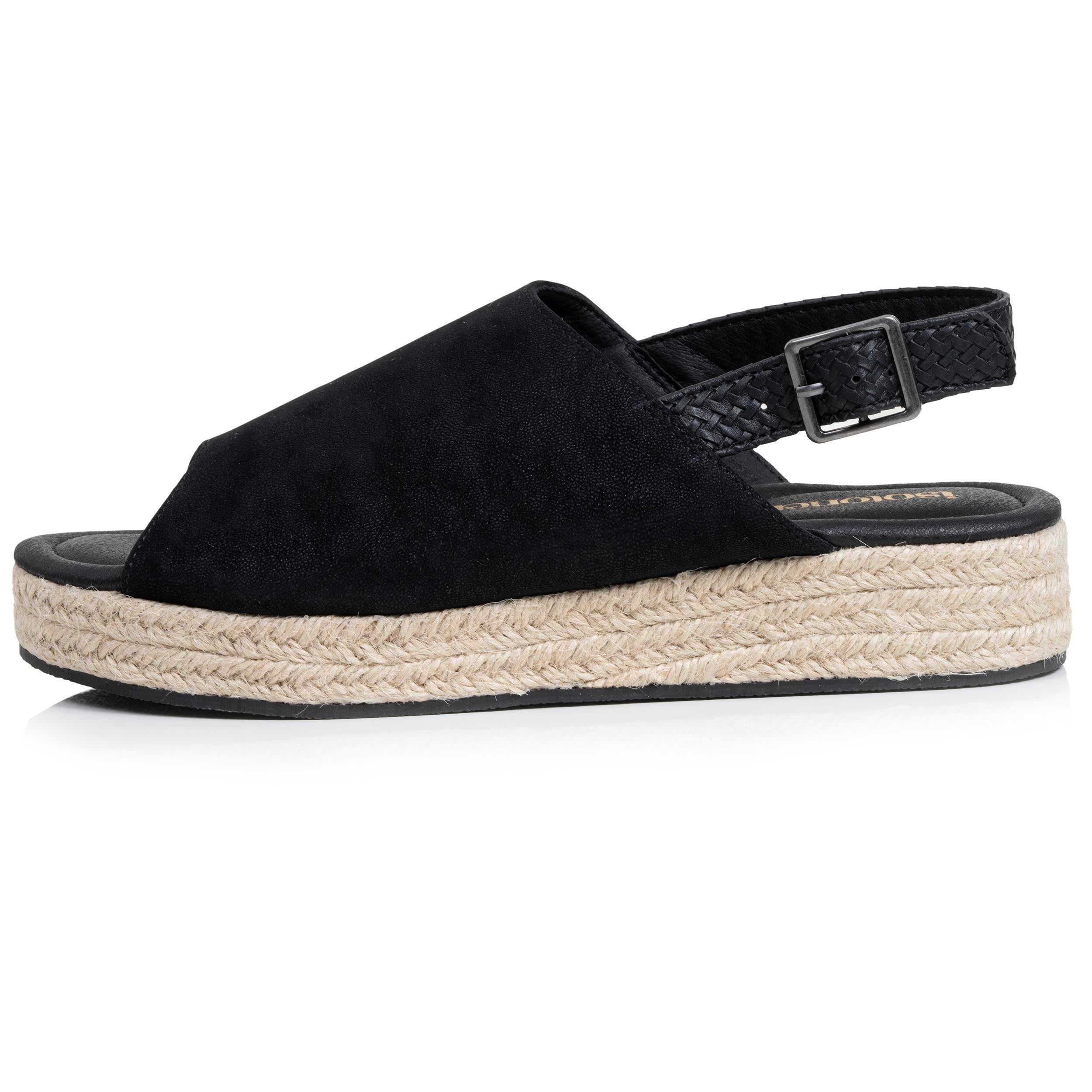 isotoner-sandales-femme-plateforme-corde-noir-talon-4-cm image 4