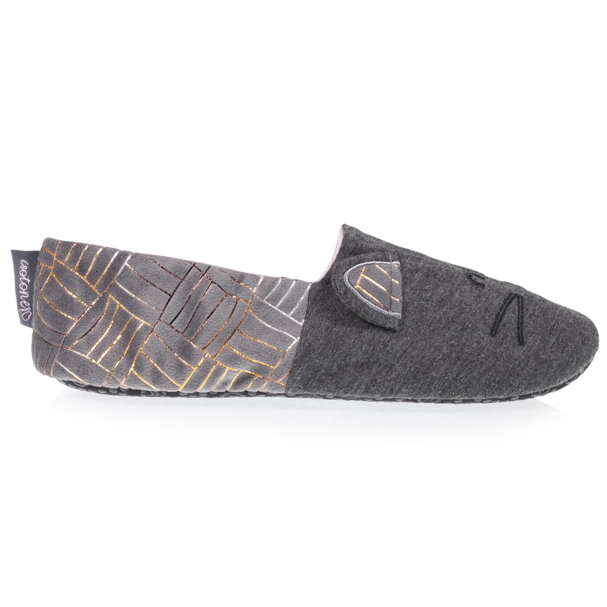 isotoner-chaussons-slippers-femme-3d-chat-gris-chin-fonc image 8