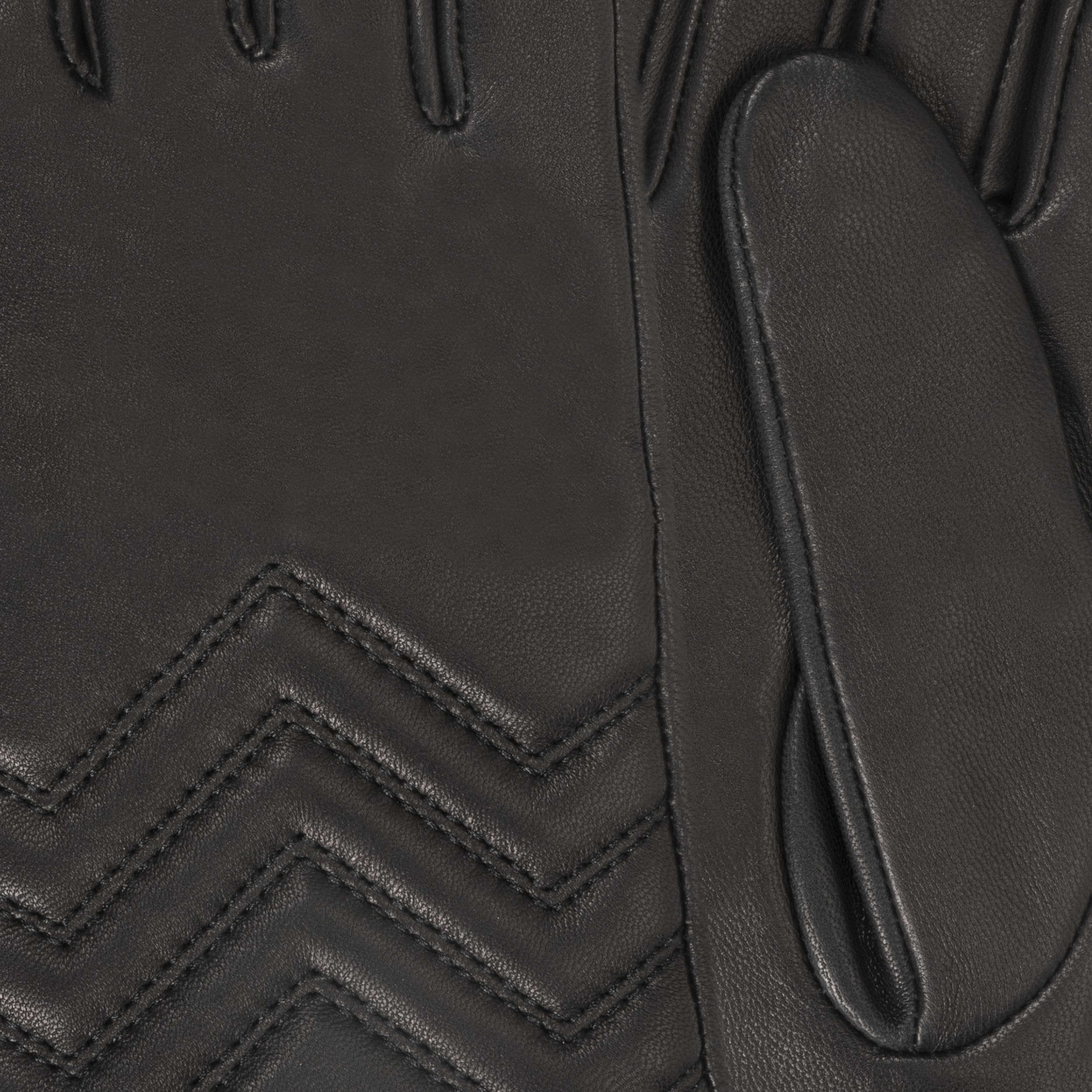 isotoner-gants-femme-cuir-d-agneau-noir-surpiq-res image 2