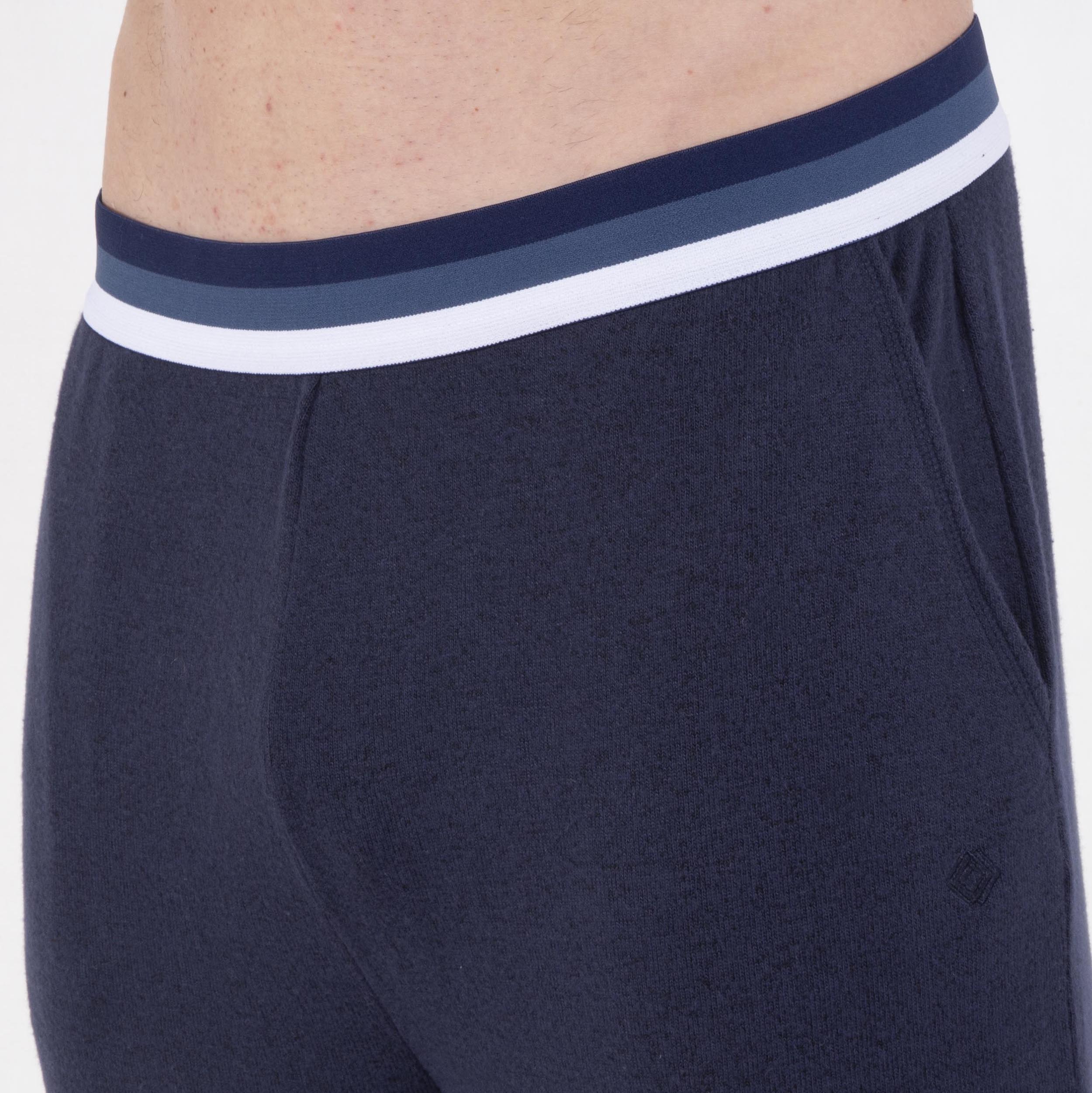 isotoner-pantalon-lastique-homme-marine image 2