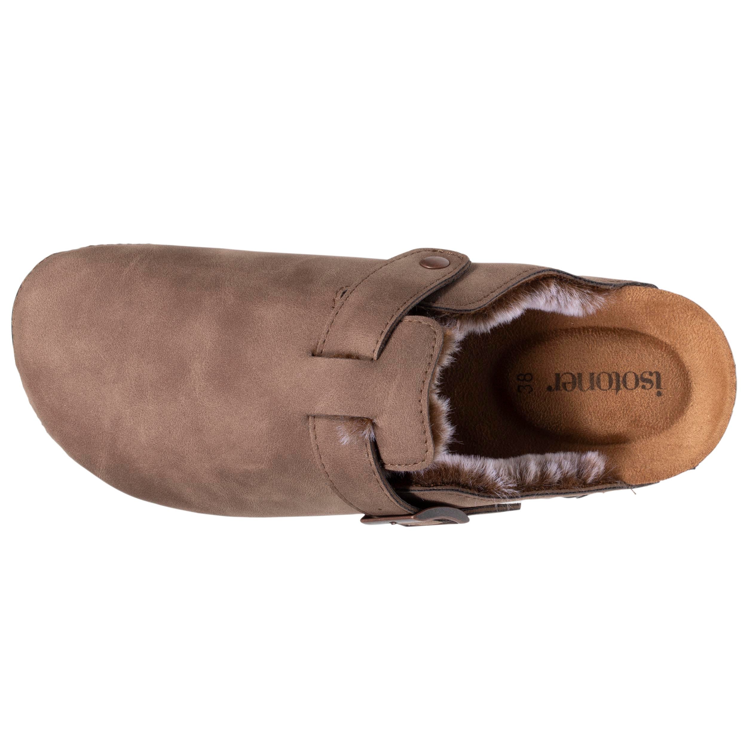 isotoner-sabots-fourr-s-femme-taupe-hiver-everywear image 2