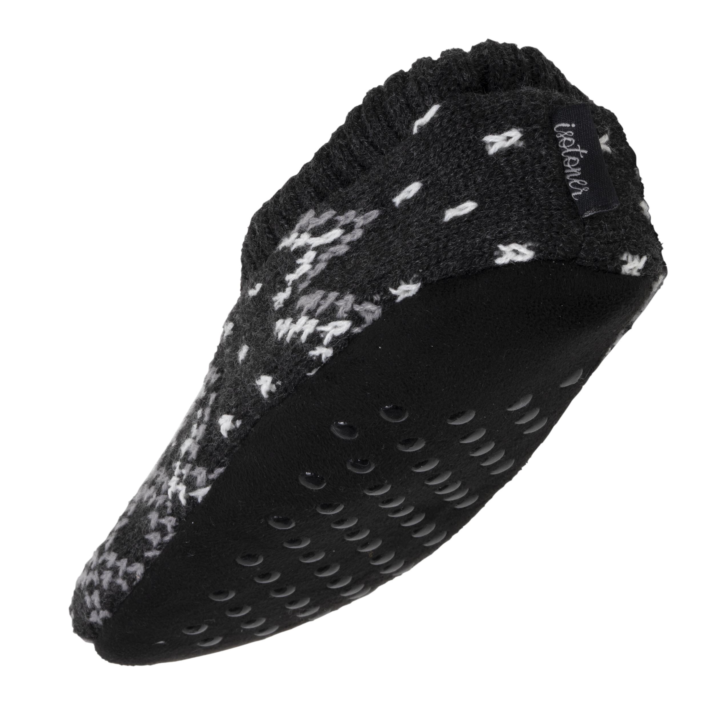 isotoner-chaussettes-chaussons-homme-jacquard-gris-2 image 4