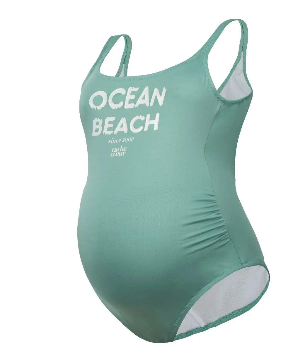 cache-c-ur-ocean-beach-maillot-de-bain-de-grossesse-1-pi-ce-vert image 1