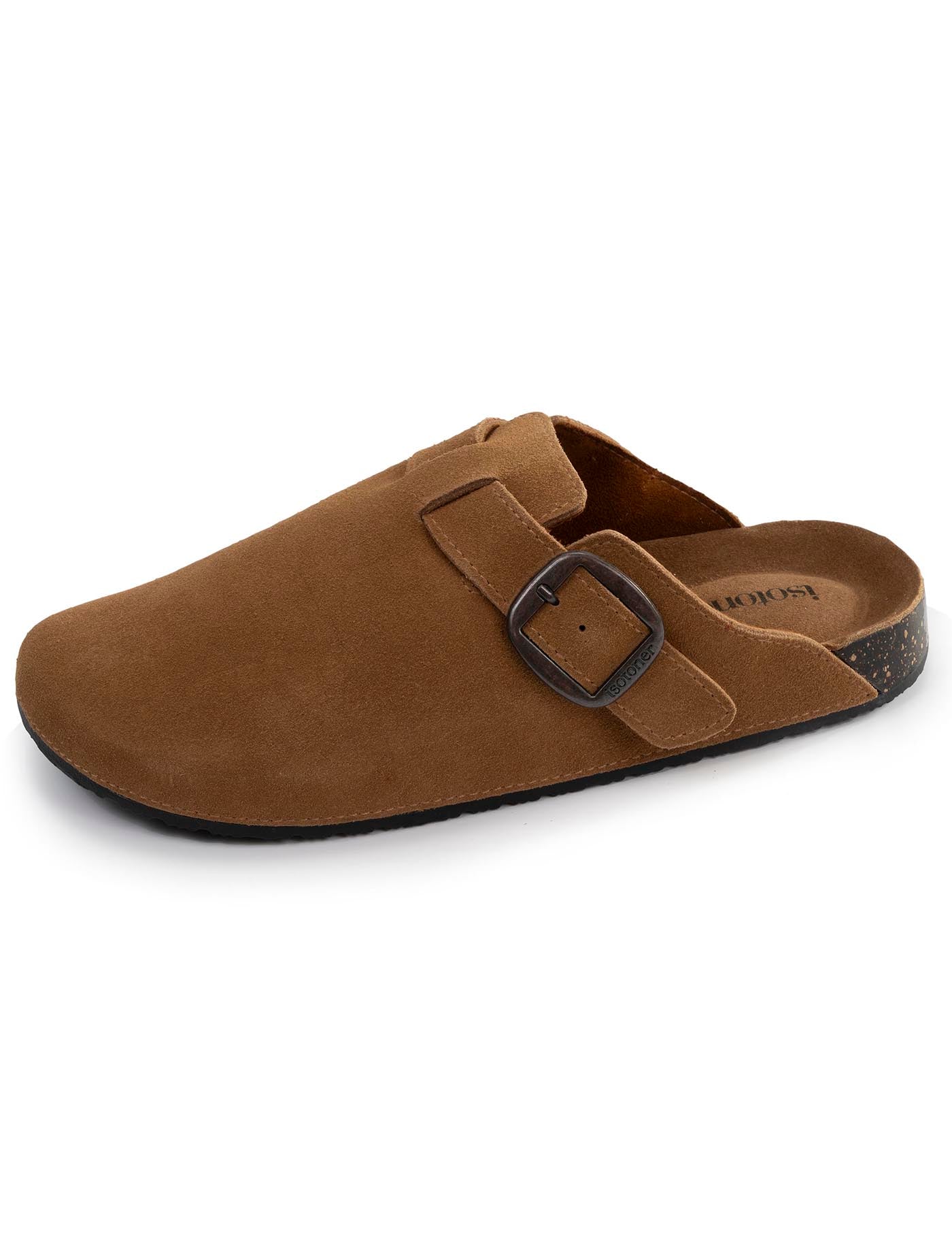 isotoner-mules-sabots-femme-cuir-camel image 6