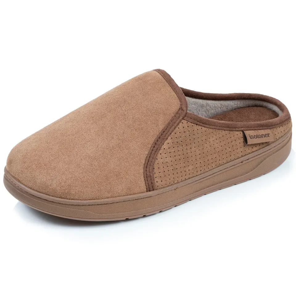 isotoner-chaussons-mules-homme-camel-perfor-es image 1