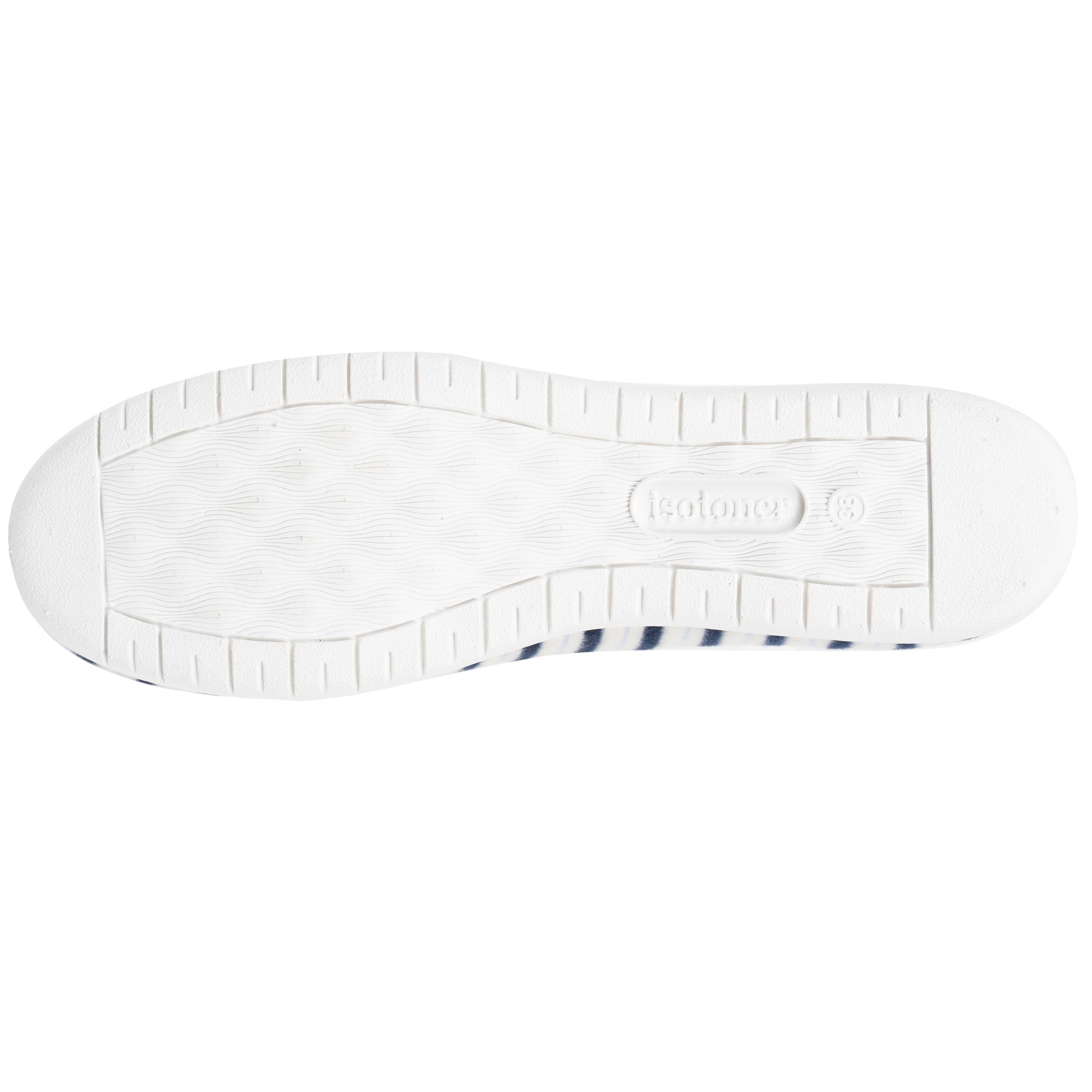 isotoner-chaussons-ballerines-femme-rayures-bleues-2 image 5