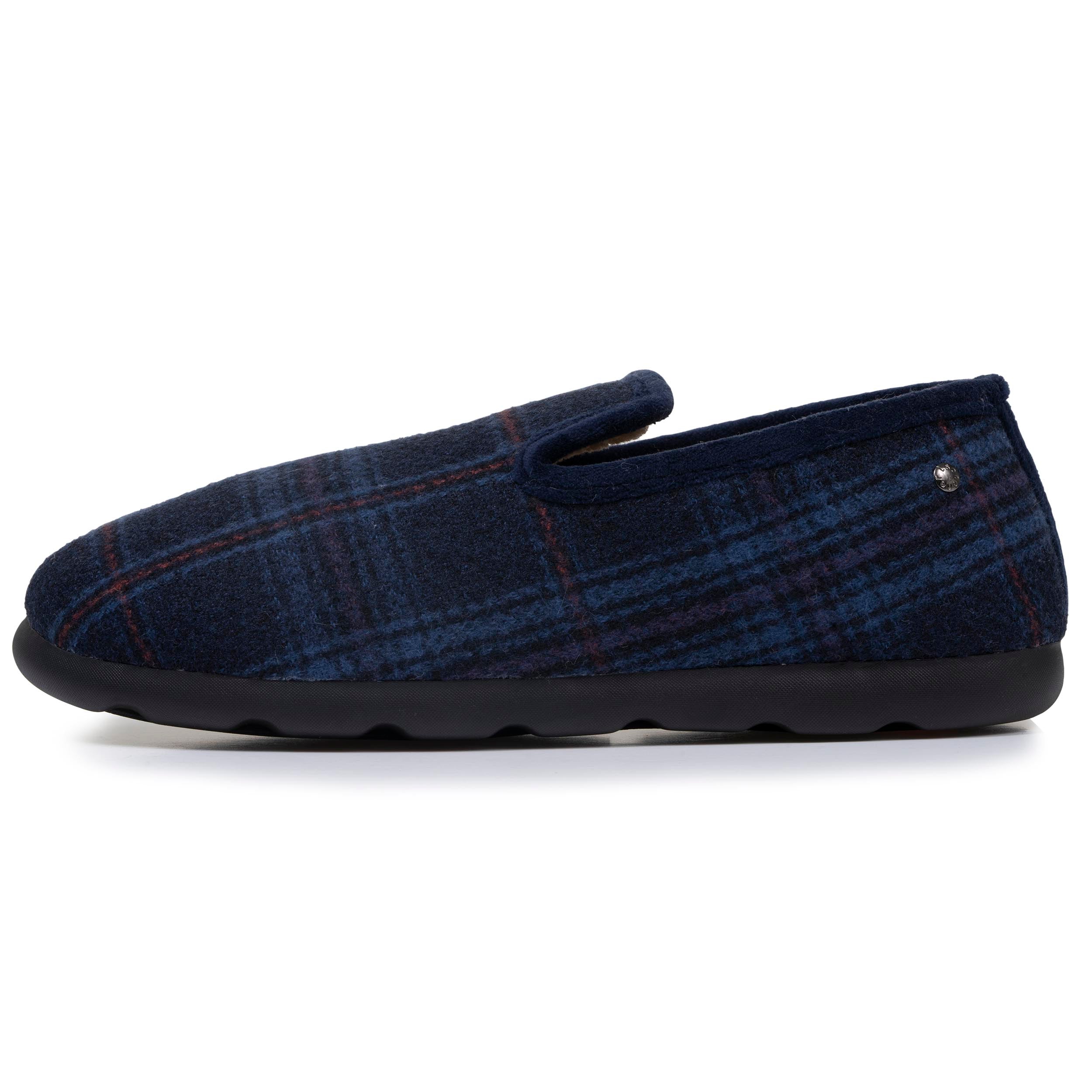 isotoner-chaussons-charentaises-homme-tartan-bleus image 4