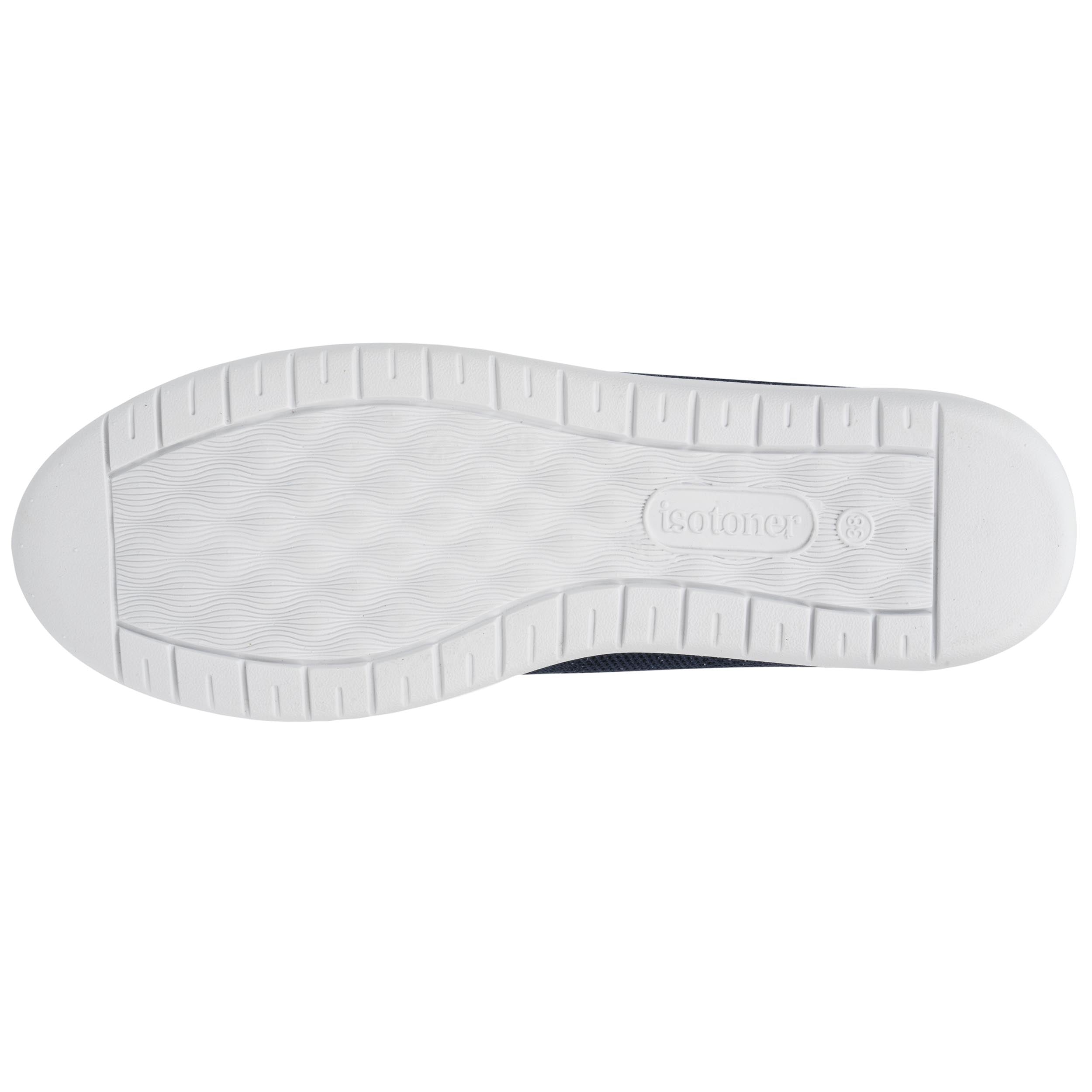 isotoner-ballerines-femme-slip-on-marine-lurex image 5