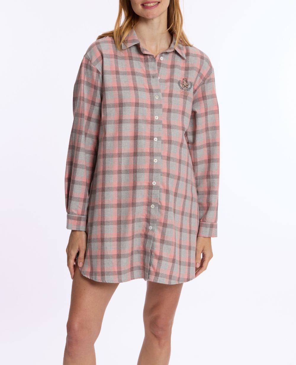 cache-c-ur-chemise-de-nuit-grossesse-allaitement-teddy-gris image 3