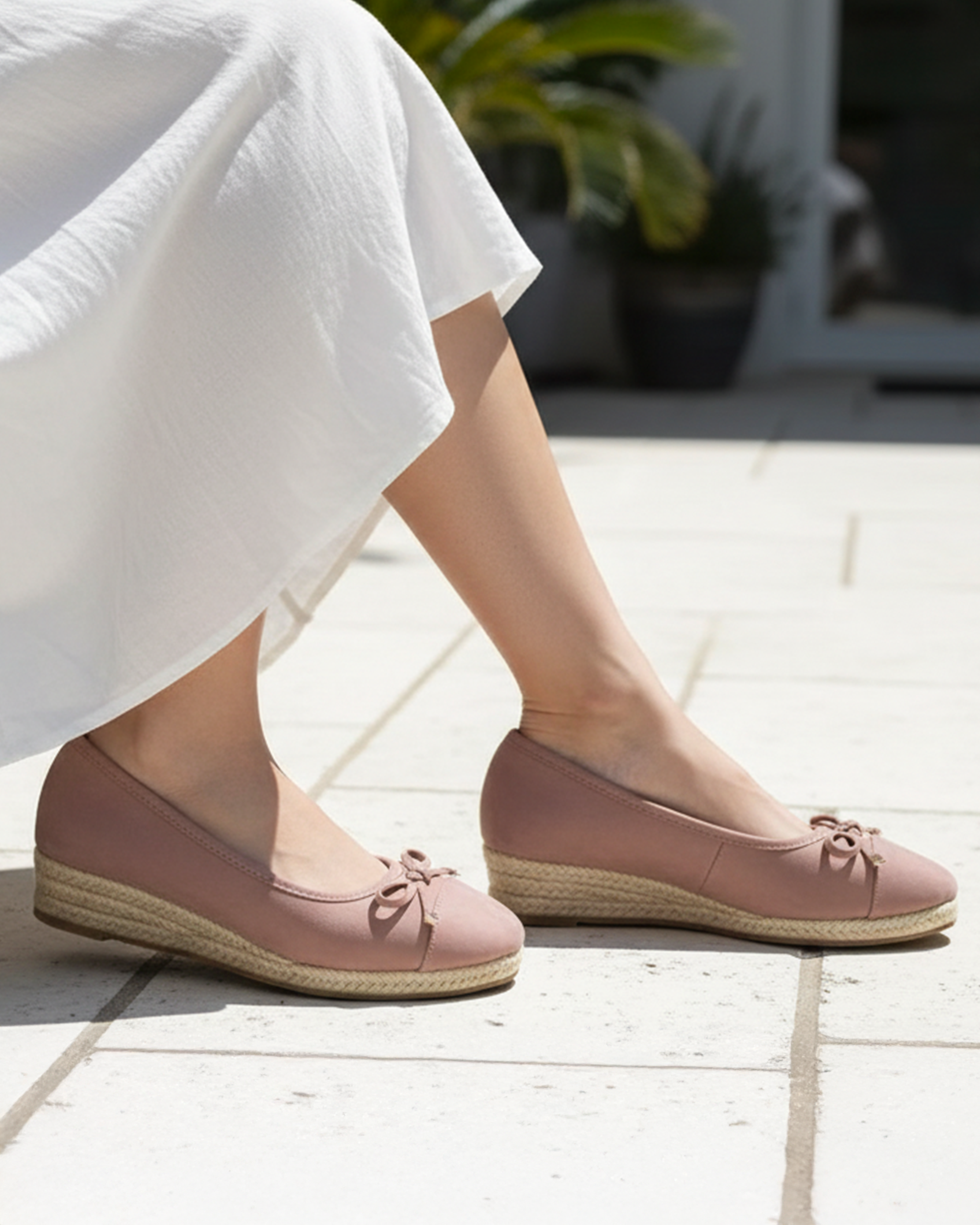 isotoner-ballerines-femme-corde-compens-rose-poudr image 2