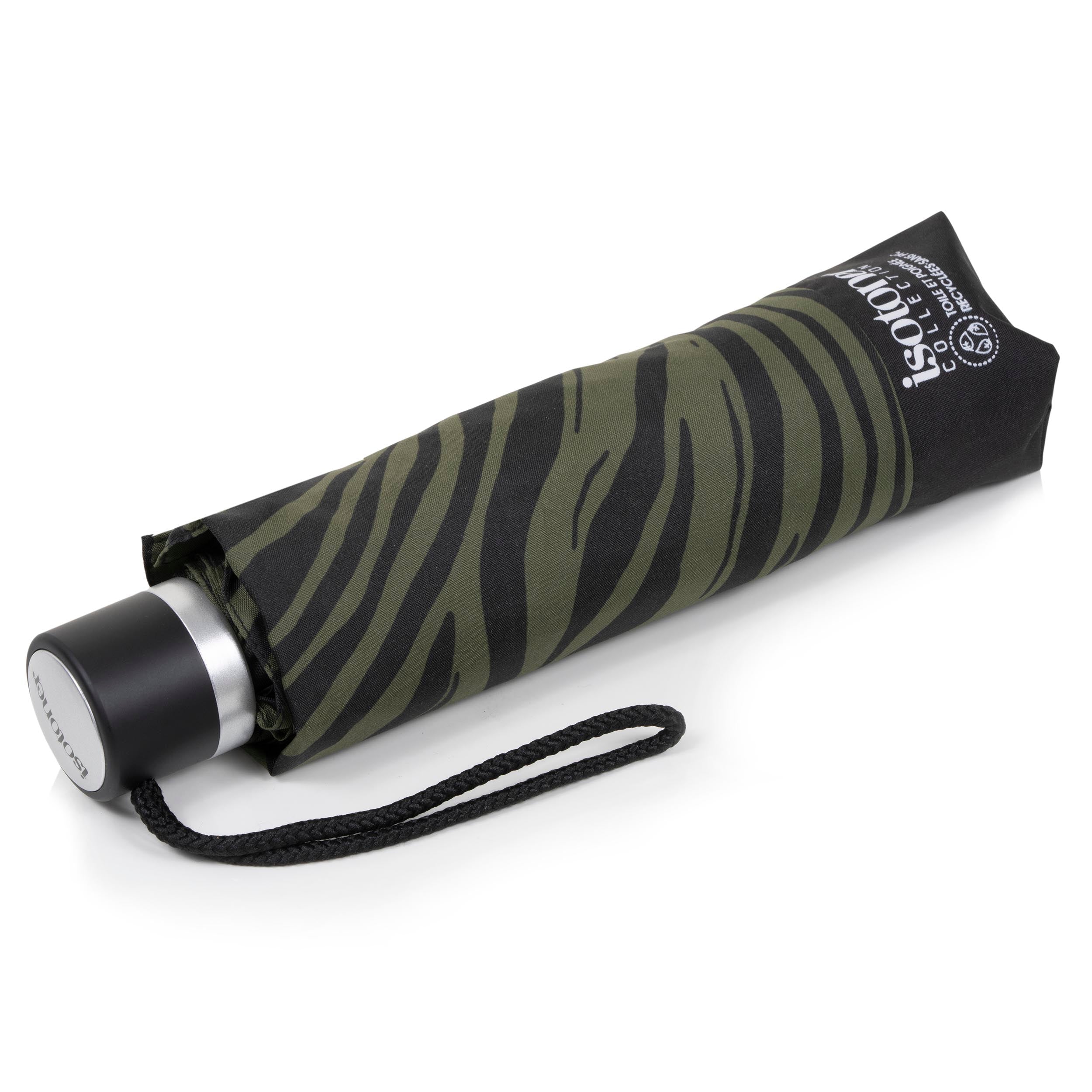 isotoner-parapluie-z-bre-kaki image 1