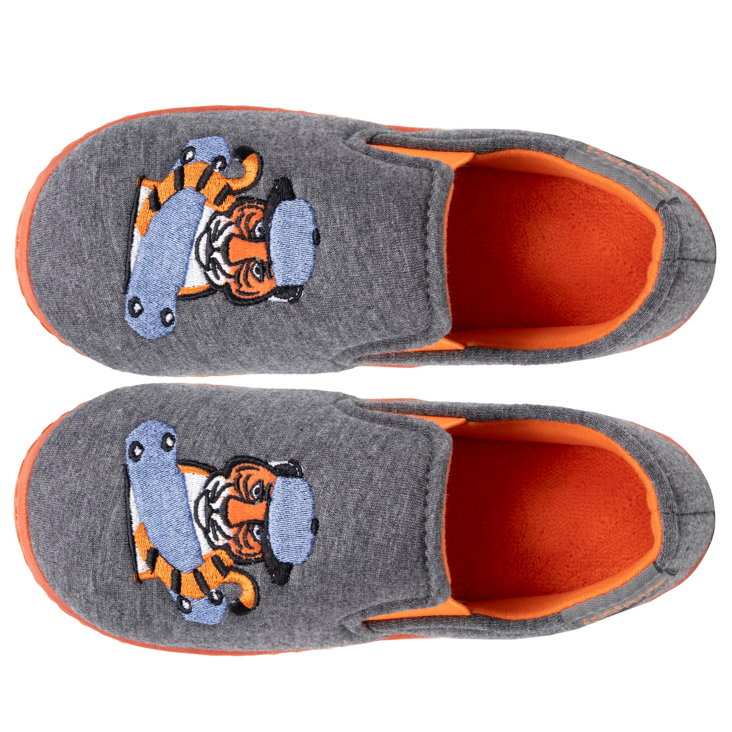 isotoner-chaussons-mocassins-enfant-tigre-gris-chin image 2